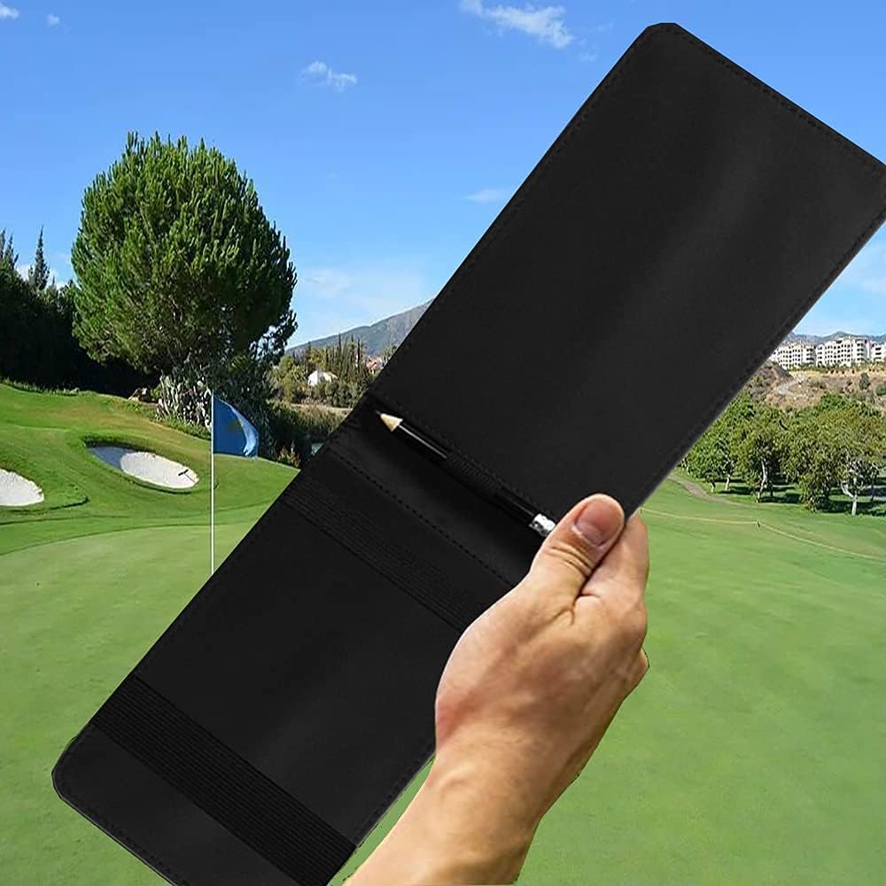 Golf Scorecard Holder Yardage Book Cover with Golf Ball Marker and A Free Pencil 4.5 × 7.5 inches Multi-Color