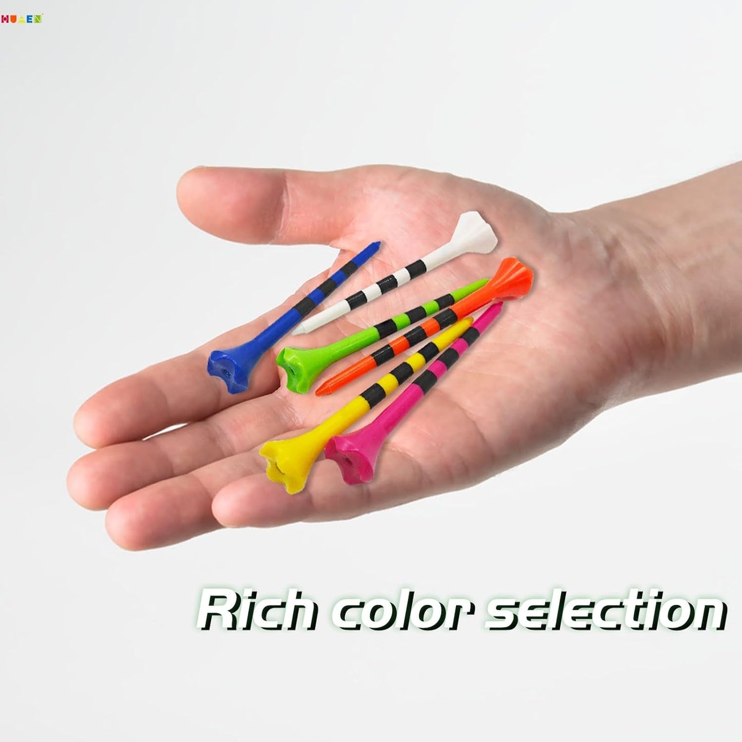 Plastic Tees 100 Pack, 3-1/4 INCH Unbreakable Long Tee, Engineered to Minimize Friction and Side Spin