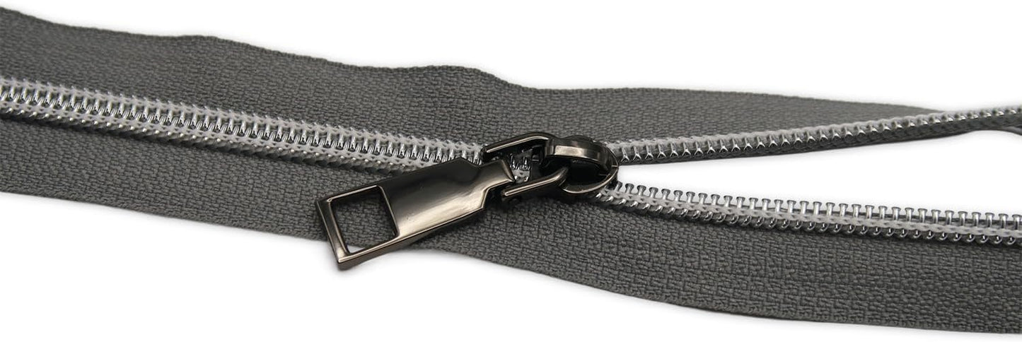 HOLSHUN #5 Zipper Sliders Zipper Pull 30pcs Bulk Heavy Duty Metal Gunmetal Pulls for #5 Nylon Coil Zippers Replacement Luxury Bag Hardware Luggage & DIY Craft Supplies
