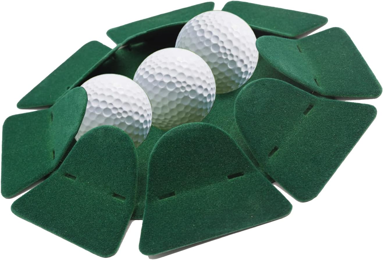 Green Golf Putting Cup, All-Direction Practice Hole, Flocked Surface for Indoor & Outdoor (3Pcs)