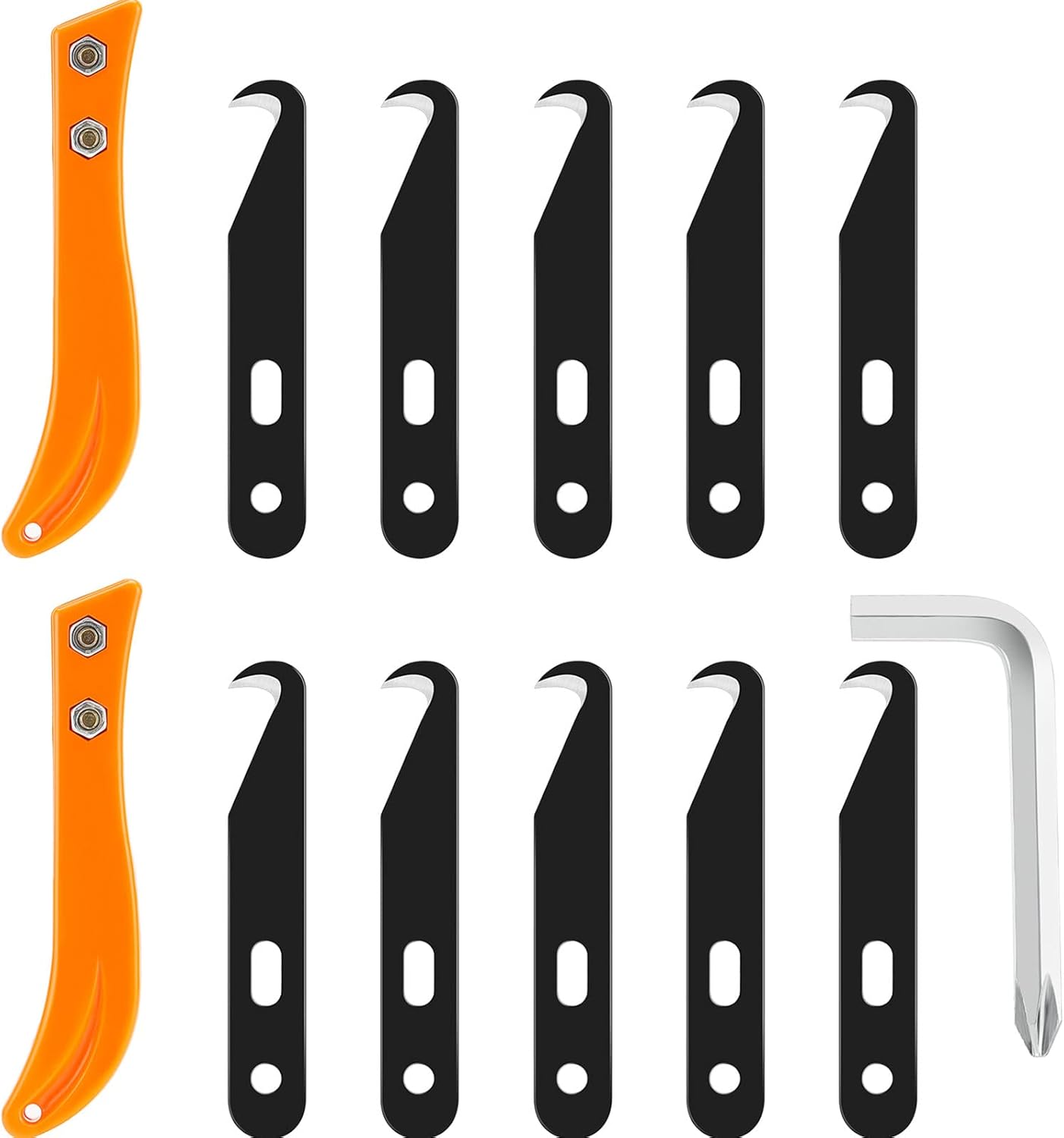 Mudder 13 Pieces Golf Hook Blade Hook DIY Knife Golf Club Blade Tool Grip Remover with Installation Tool