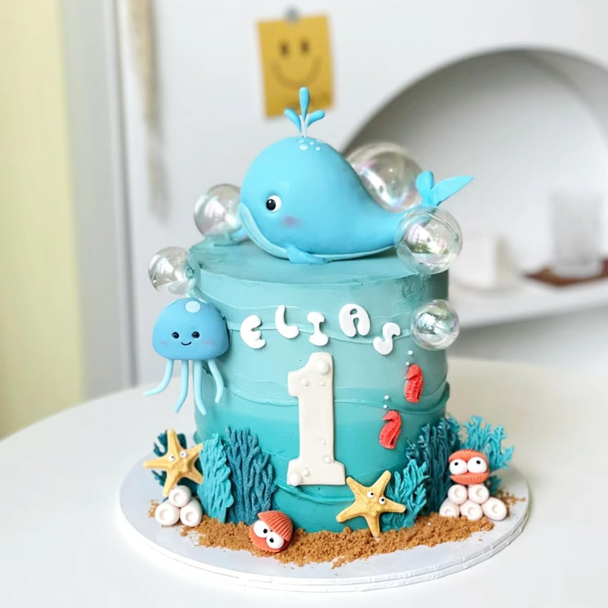 5 PCS Marine Theme Fondant Silicone Mold Seaweed Coral shell crab Shape DIY Handmade Baking Tools, For Theme Cake Cookie Chocolate Candy Decoration Fondant Polymer Clay