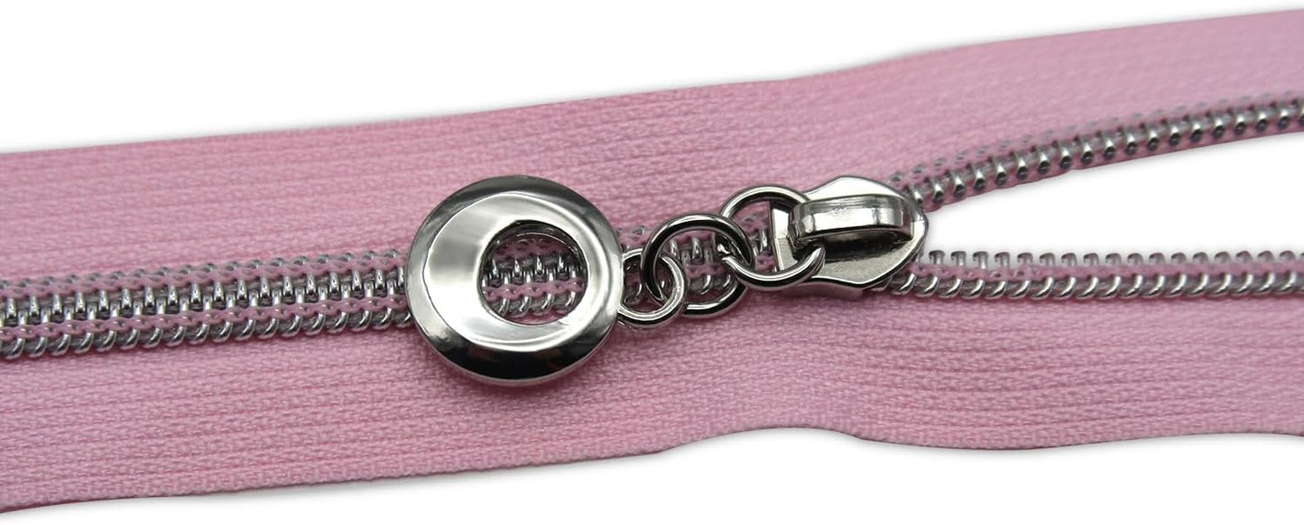 HOLSHUN #5 Zipper Sliders Zipper Pull Cat Eye 30pcs Heavy Duty Silver Metal Pulls for #5 Nylon Coil Bulk Zippers Replacement #5 Sliders for Luggage Luxury Bag Hardware Luggage & DIY Craft Supplies