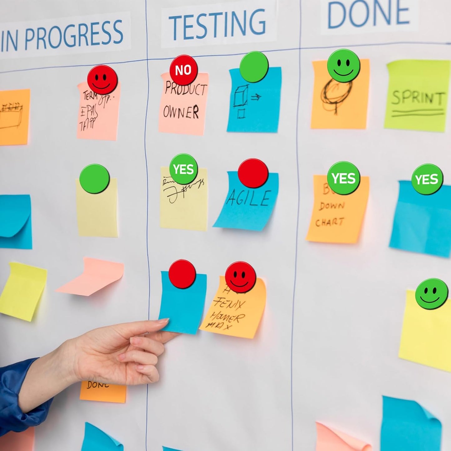 25 Pcs Double-Sided Red Green Magnets, Flip Over Colored Magnetic Dots for Whiteboard, Refrigerator, Office(YES/NO Magnets)