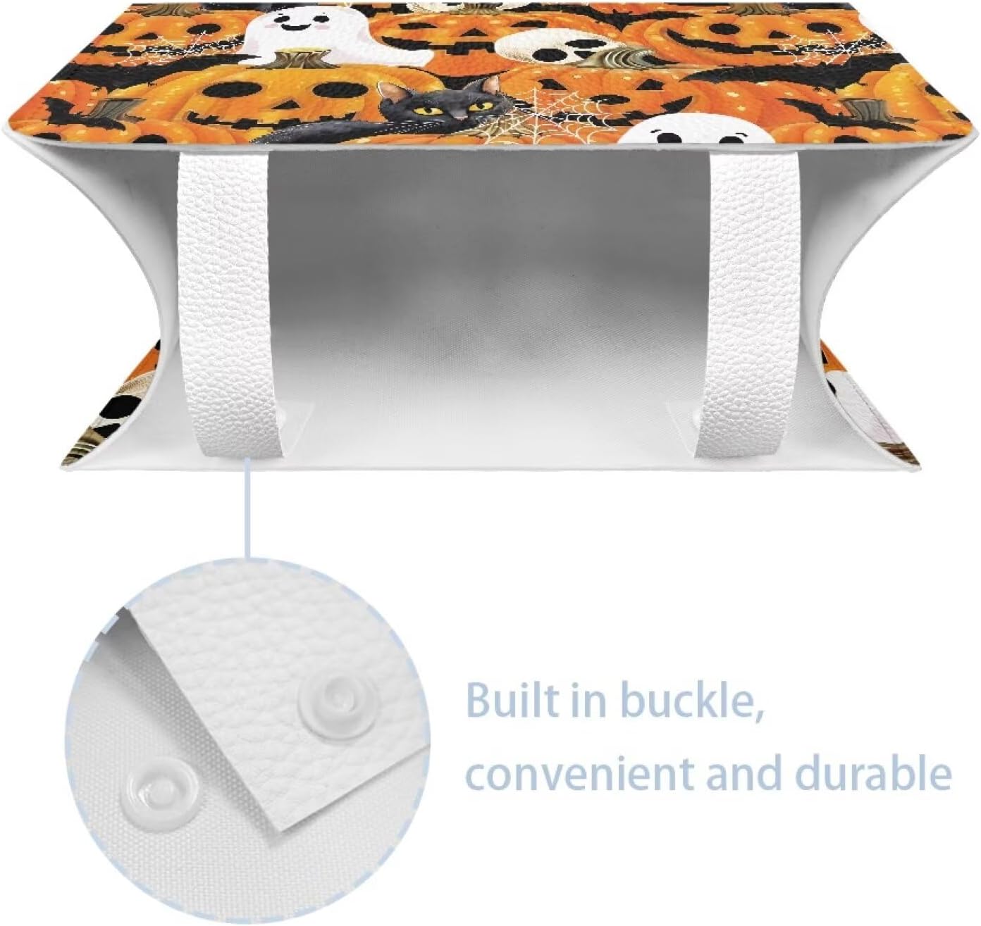 Ghost Tissue Box Cover Rectangular Tissue Box Holder Halloween Napkin Dispenser Organizer Waterproof Facial Paper Protector for Car Office Table Desk Kidsroom