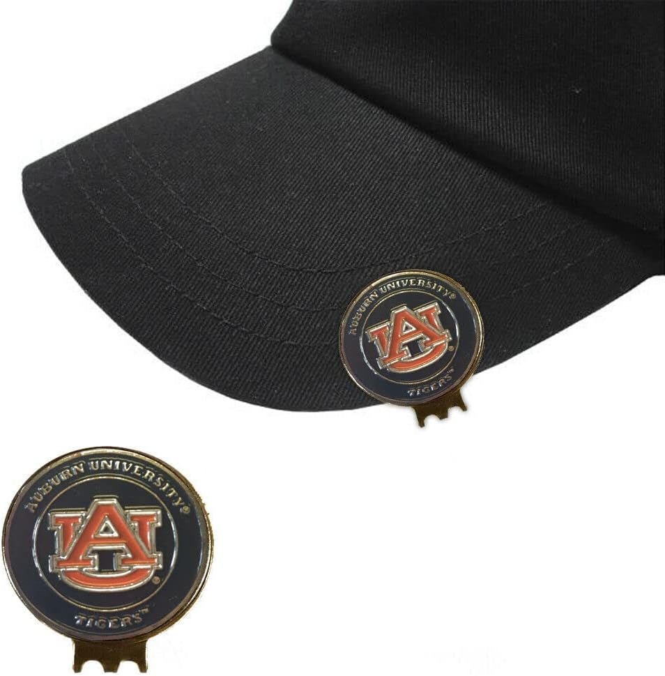 Magnetic Golf Hat Clip with 2 Double-Sided Golf Ball Markers – Easily Attaches to Golf Cap – Made of Stainless Steel & Ideal for Avid Golfers