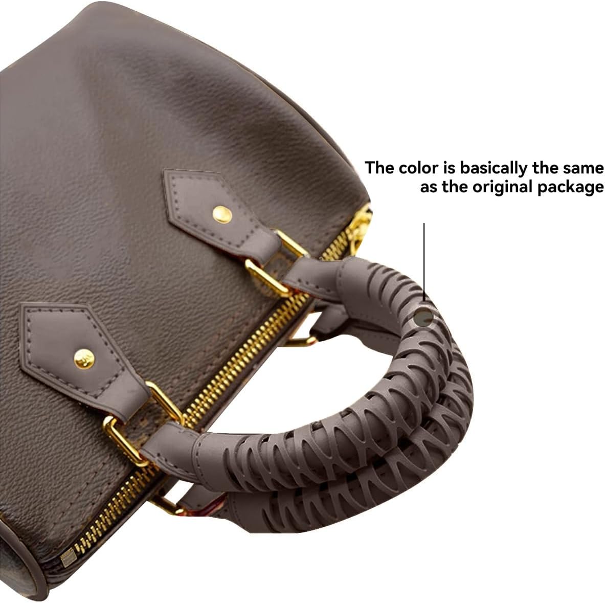 Jiesinlov 2Pcs Bag Handle Wrap Covers for Speedy 25 30 35,Vachetta Leather Grip Protector Strap,Stain and Abrasion Resistant(Coffee)