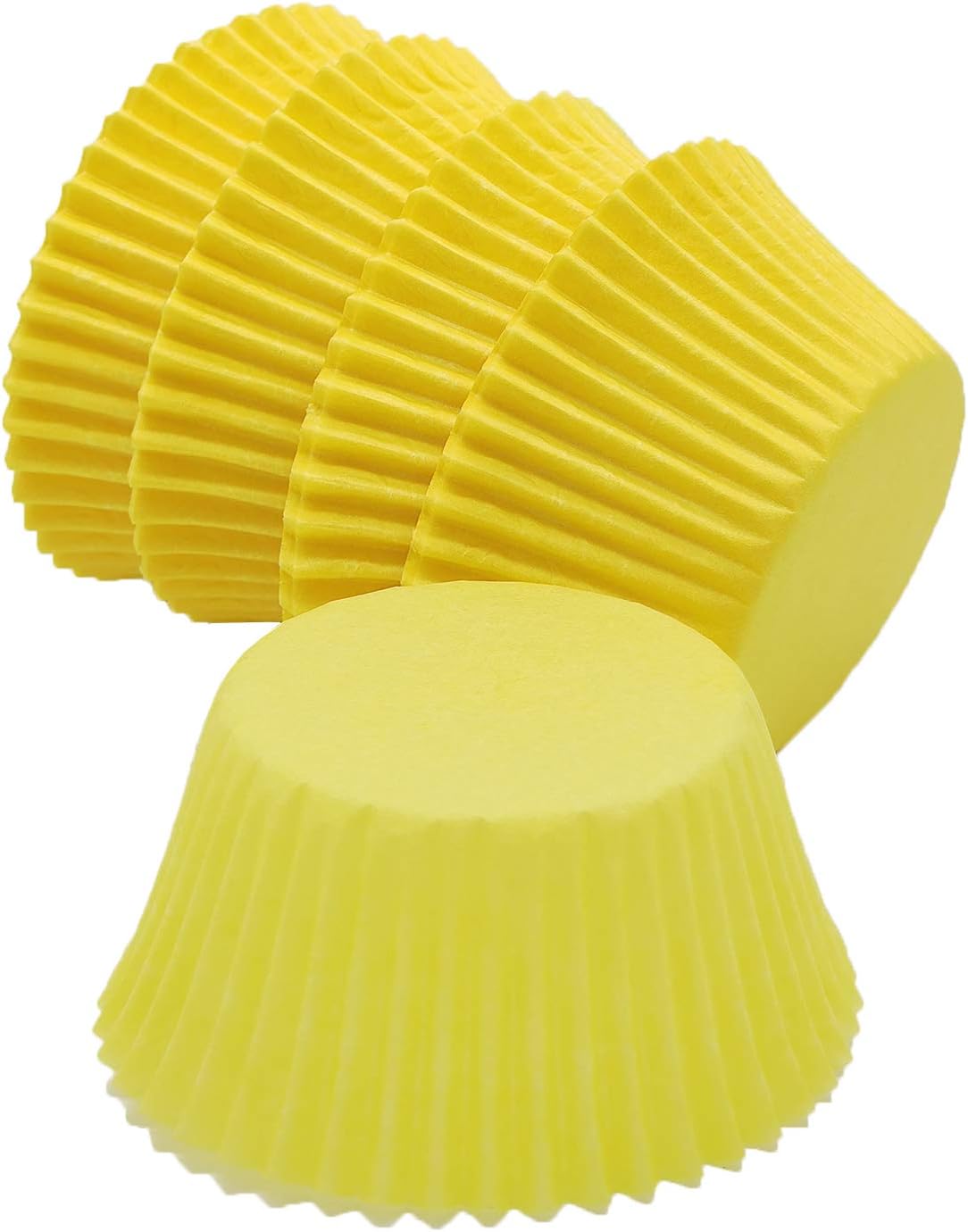 Premium Yellow Greaseproof Cupcake Liners Muffin Paper Baking Cups Standard Size, 100-Count
