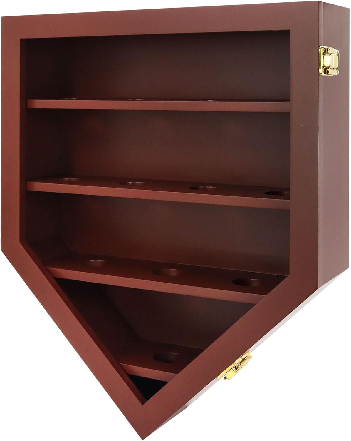 Baseball Display Case & Shadow Box - Lockable Acrylic Door Wall Mount Cabinet for 12 Baseballs - 13x16 Inch Collectible Display Frame for Enthusiasts