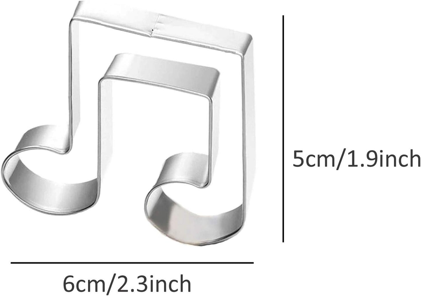 Musical Eighth Notes Music Note Cookie Cutter Stainless Steel