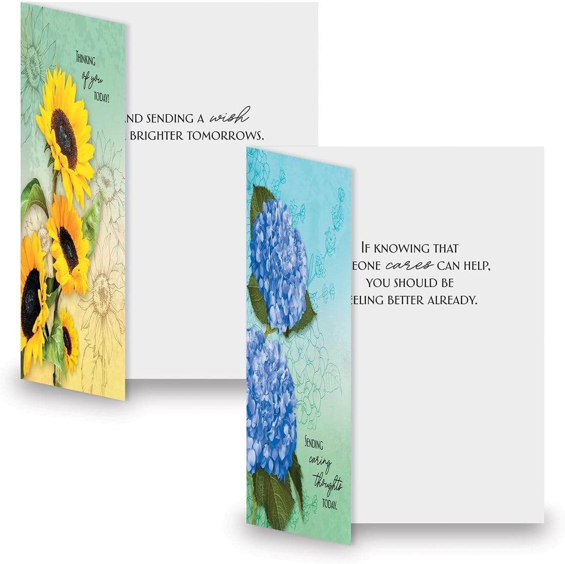 Current Bright Days Thinking of You Friendship Greeting Card Set - Value Pack of 20 Cards With White Envelopes for Friends & Family, 10 Designs, Large 5" x 7" Assortment