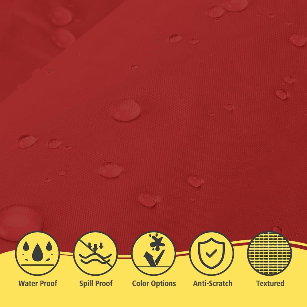 Brand Round Red Plastic 84" Disposable Tablecloth (3 Pack), Party & Event Decorative Cover