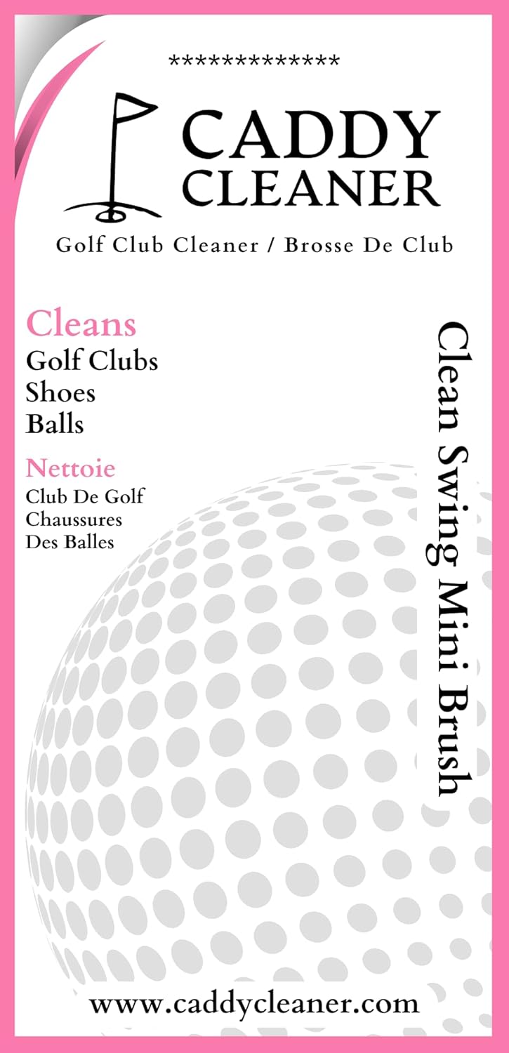 Clean Swing Mini Brush – Golf Club Cleaner with Magnetic Clip, Dual-Sided Brush | Golf Accessories for Men, Best Golf Gift | Caddy Cleaner