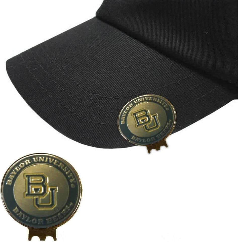 Magnetic Golf Hat Clip with 2 Double-Sided Golf Ball Markers – Easily Attaches to Golf Cap – Made of Stainless Steel & Ideal for Avid Golfers