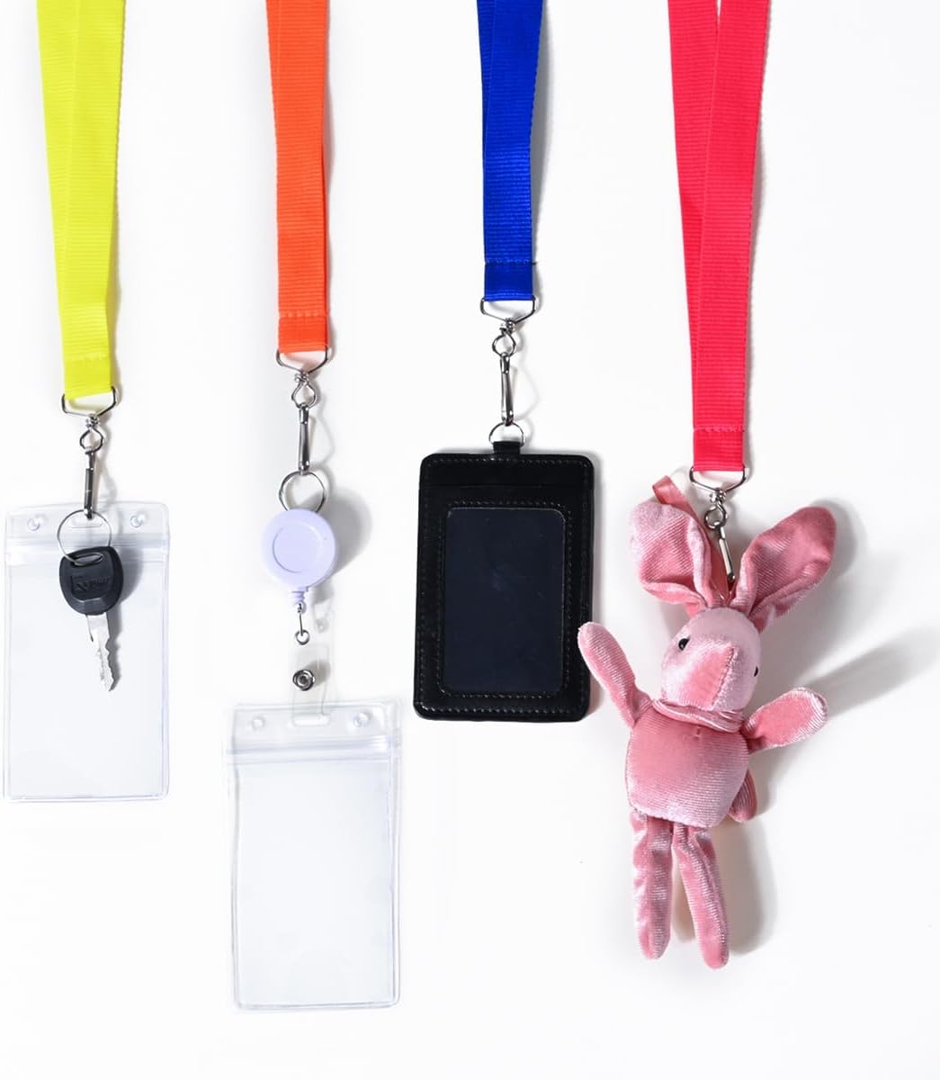 8 Pack Breakaway Lanyards for ID Badge Holder, Cute Colors & Durable Neck Straps for Schools, Office, Cruise, Assorted 8