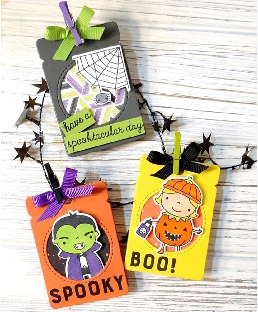 Label Cutting Dies Tags Metal Die Cuts Hang Tag Embossing Stencils Template Mould for Card Making DIY Paper Crafting Embossing Decorative, Scrapbooking Die-Cuts, Stamping