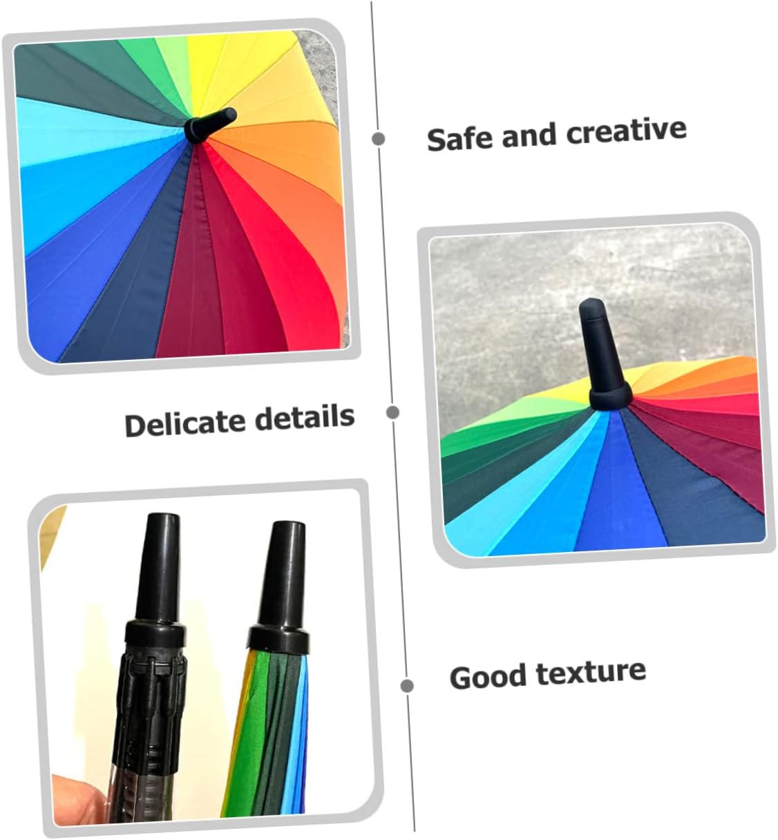 2pcs Umbrella Cover Replacement Rubber Tips Umbrella Top Cap Replacement Rubber Tips Repair s Cane s Caps Parasol Rainproof Travel Suite