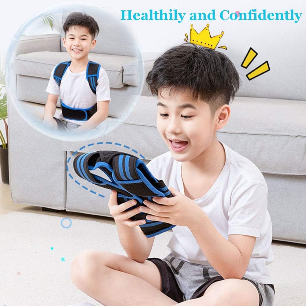 Lexniush Professional Posture Corrector for Kids, Adjustable Upper Back Posture Brace for Teenagers Boys and Girls Under Clothes Spinal Support to Improves Slouch, Prevent Humpback, Relieve Back Pain