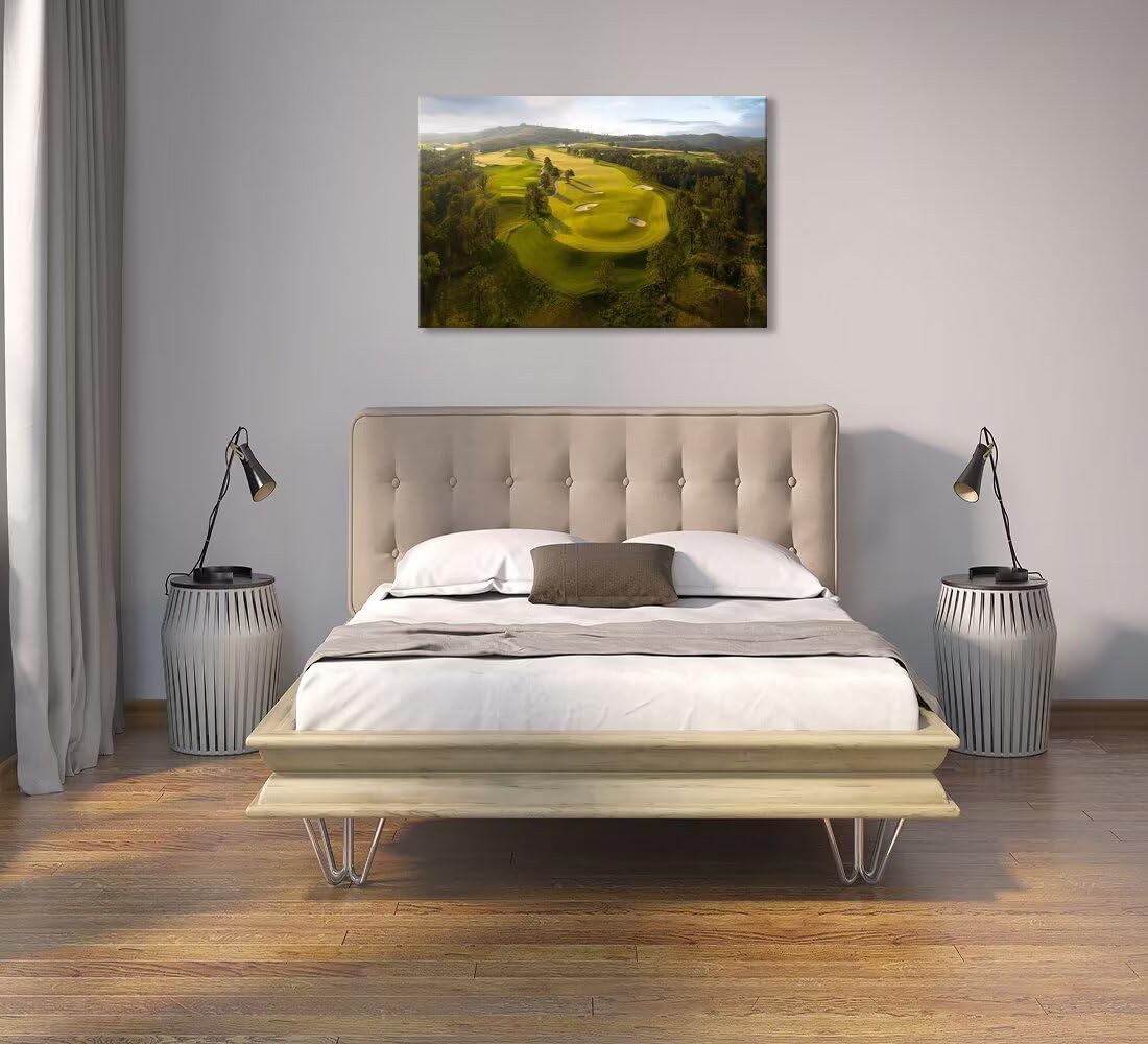 Payne's Valley Golf Course Wall Art for Living Room Bedroom Bathroom Home Decorations Payne's Valley Golf Club Picture Poster Canvas Prints Modern Artwork Framed Ready to Hang(12''H x 16''W)