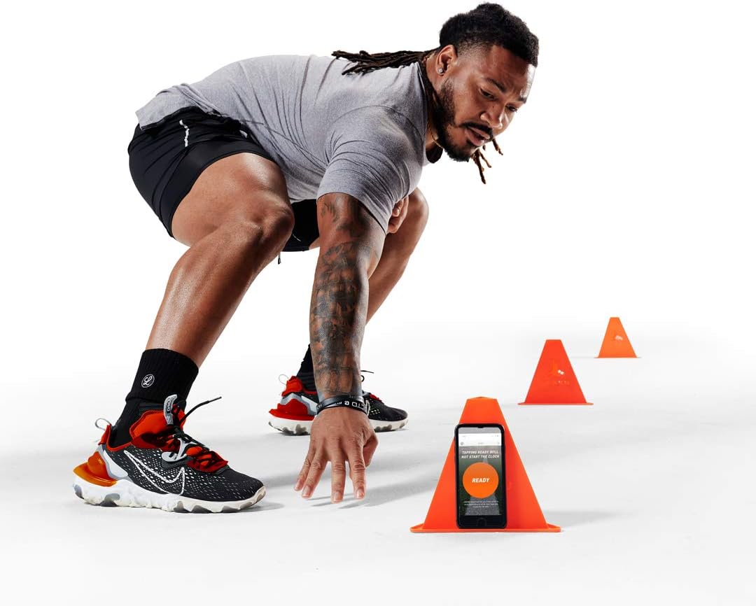 JAWKU Speed Cones Training System for Agility, Speed, Drills and Athletic Sports Training, 10 Cones