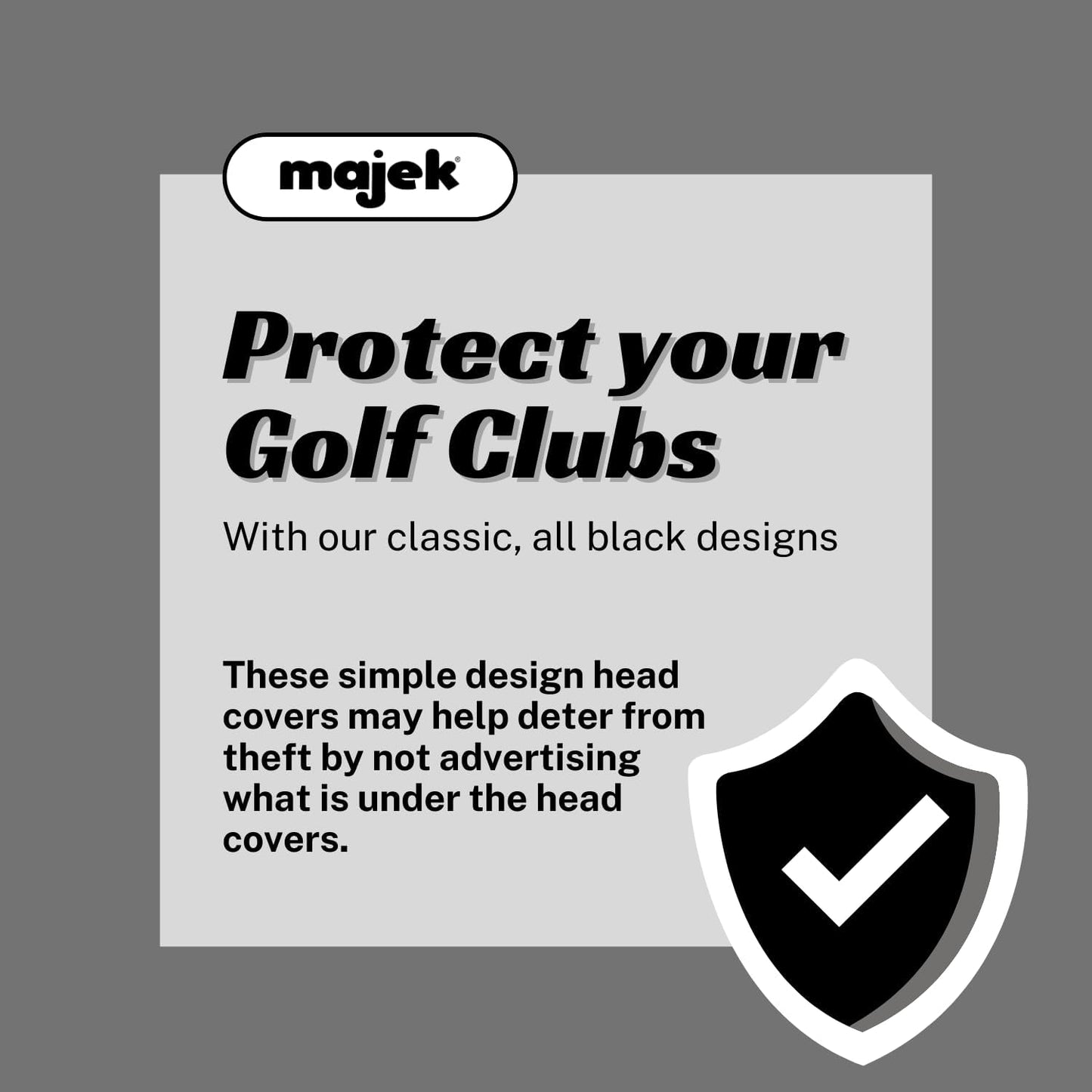 Black Golf Zipper Head Covers Driver 1 3 5 7 X Fairway Woods Headcovers Metal Neoprene Traditional Plain Protective Covers Fits All Fairway Clubs