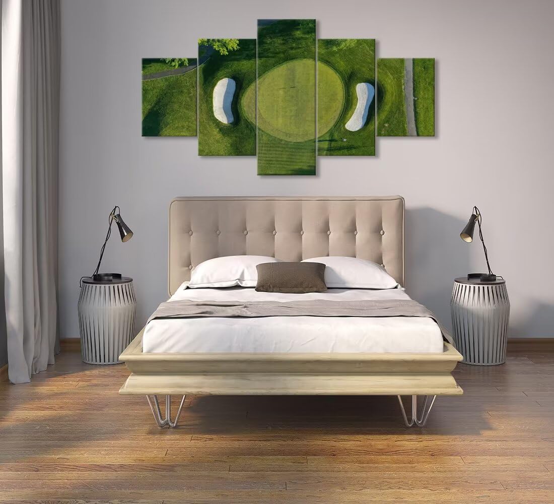 Westchester New York Golf Course Wall Art for Office - Golf Art Wall Decor for Living Room Bedroom Bathroom Home Decorations Framed Artwork Canvas Prints Ready to Hang(60''W x 40''H)