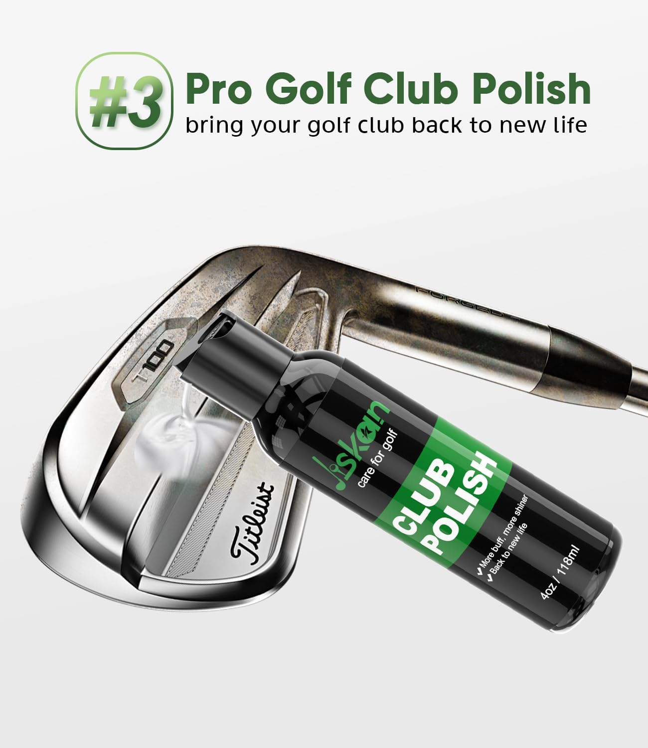 Pro Golf Care Kit System Includes Golf Grip Cleaner Club Cleaner Club Polish Club Brush Golf Towel, Essentials Golf Accessories for Men Cool Golf Gifts for Men