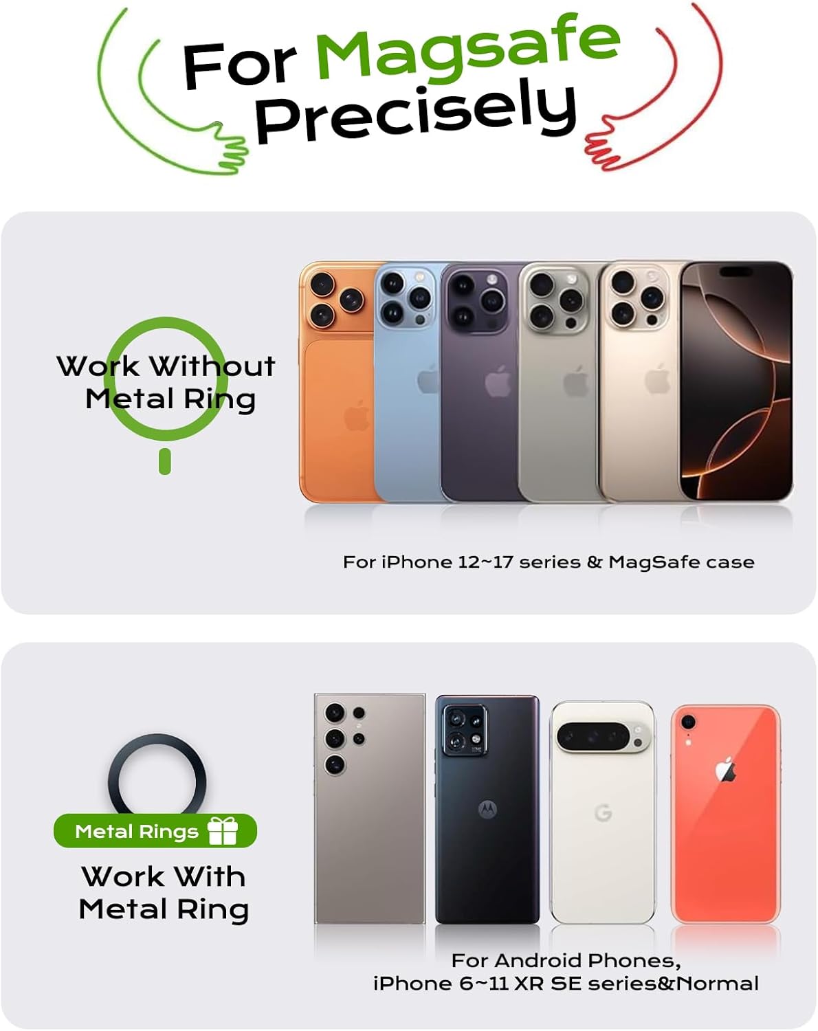 N56 Magnetic Golf Cart Phone Holder Mount Compatible With MagSafe for iPhone 17-12 Pro Max Plus Fits Club Car, EZGO, Yamaha, Icon, Golf Cart Accessories Gift for Men Women Business Partner Friend