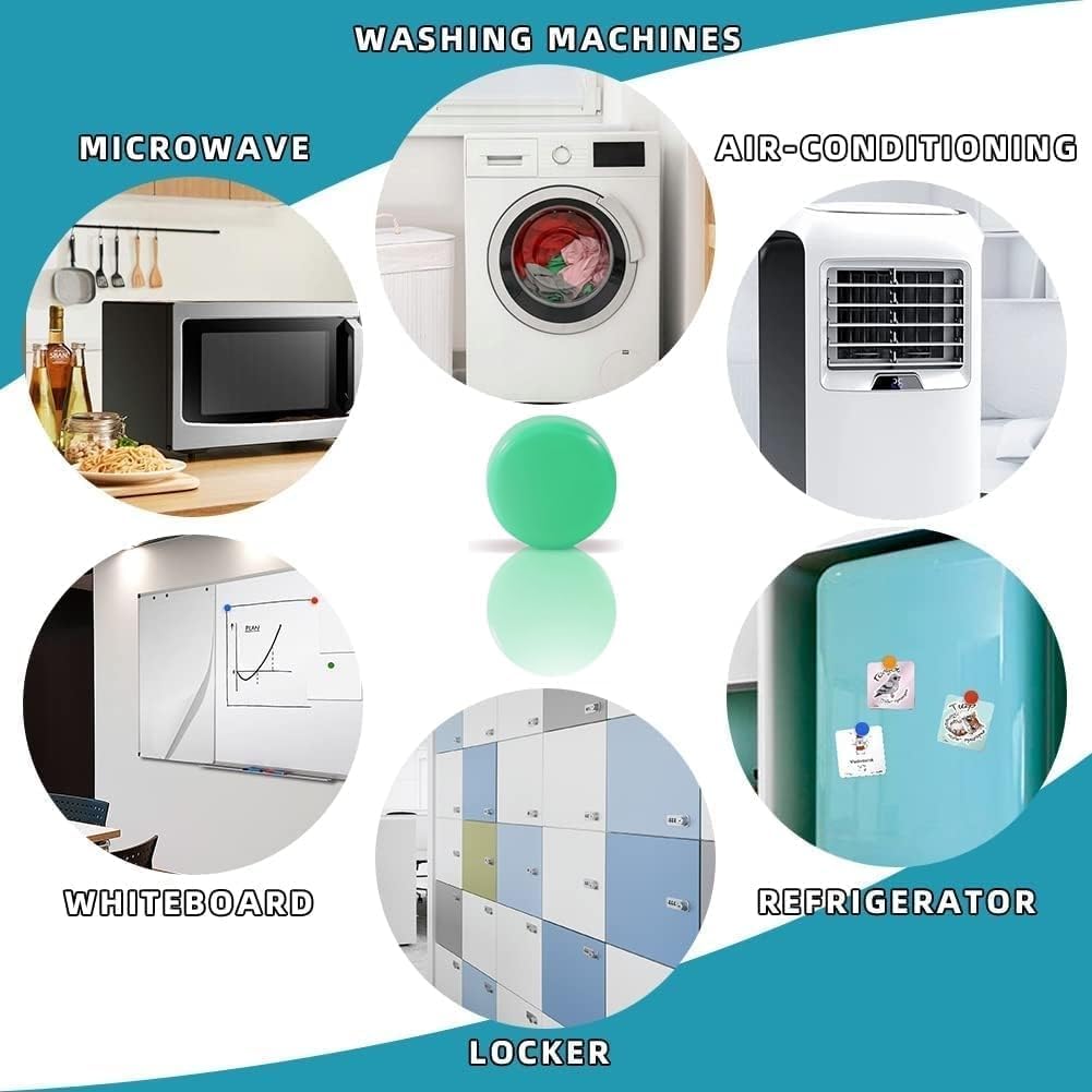 Qualsen Fridge Magnets, 20pcs Small Refrigerator Magnets for Whiteboard, Kids, Mini Cute Magnets for Locker, White Board, Kitchen, Office, Classroom (Green Tones)