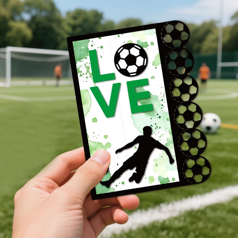 MAYJOYDIY Soccer Player Metal Die Cuts Love Goal Medal Cutting Dies Stencil Sports Sneakers Embossing Scrapbooking Cuts Template for DIY Scrapbooking Craft Card Making Album Gift Decor