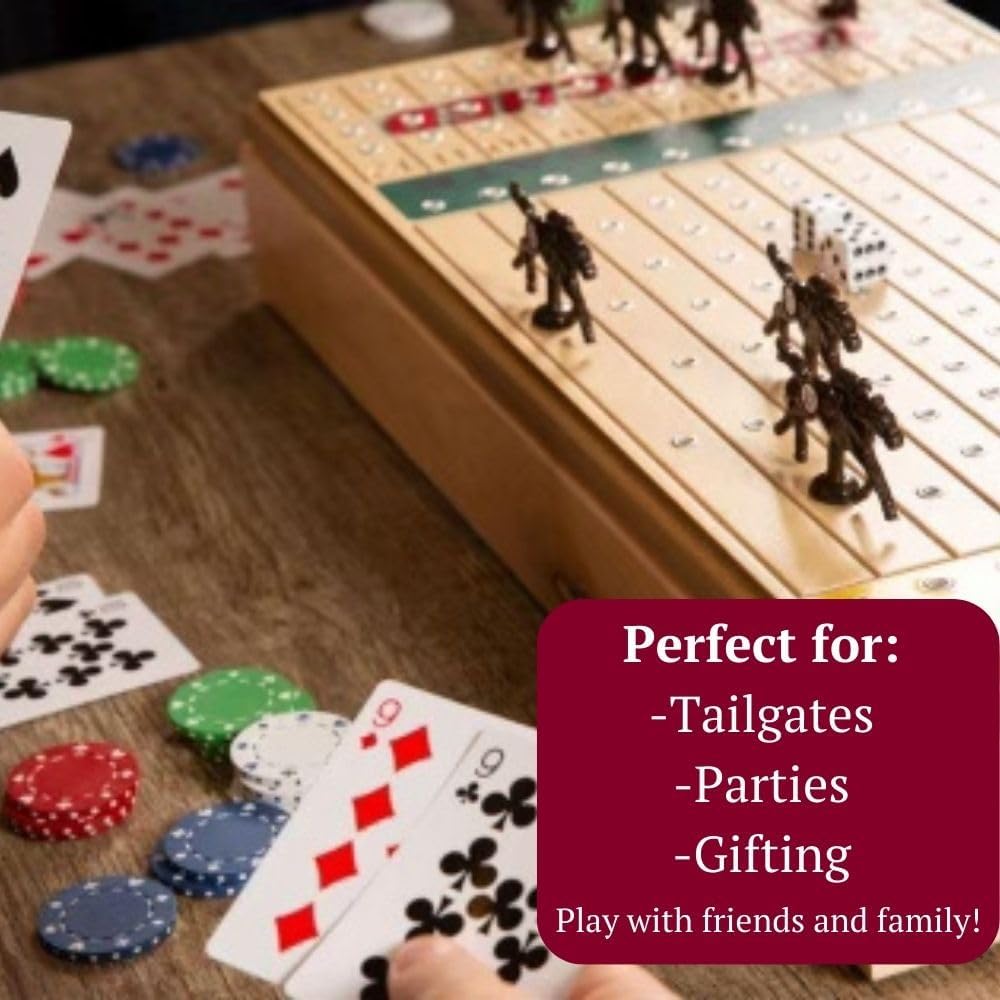 Horseracing Gametop, 2-20 players, Walnut