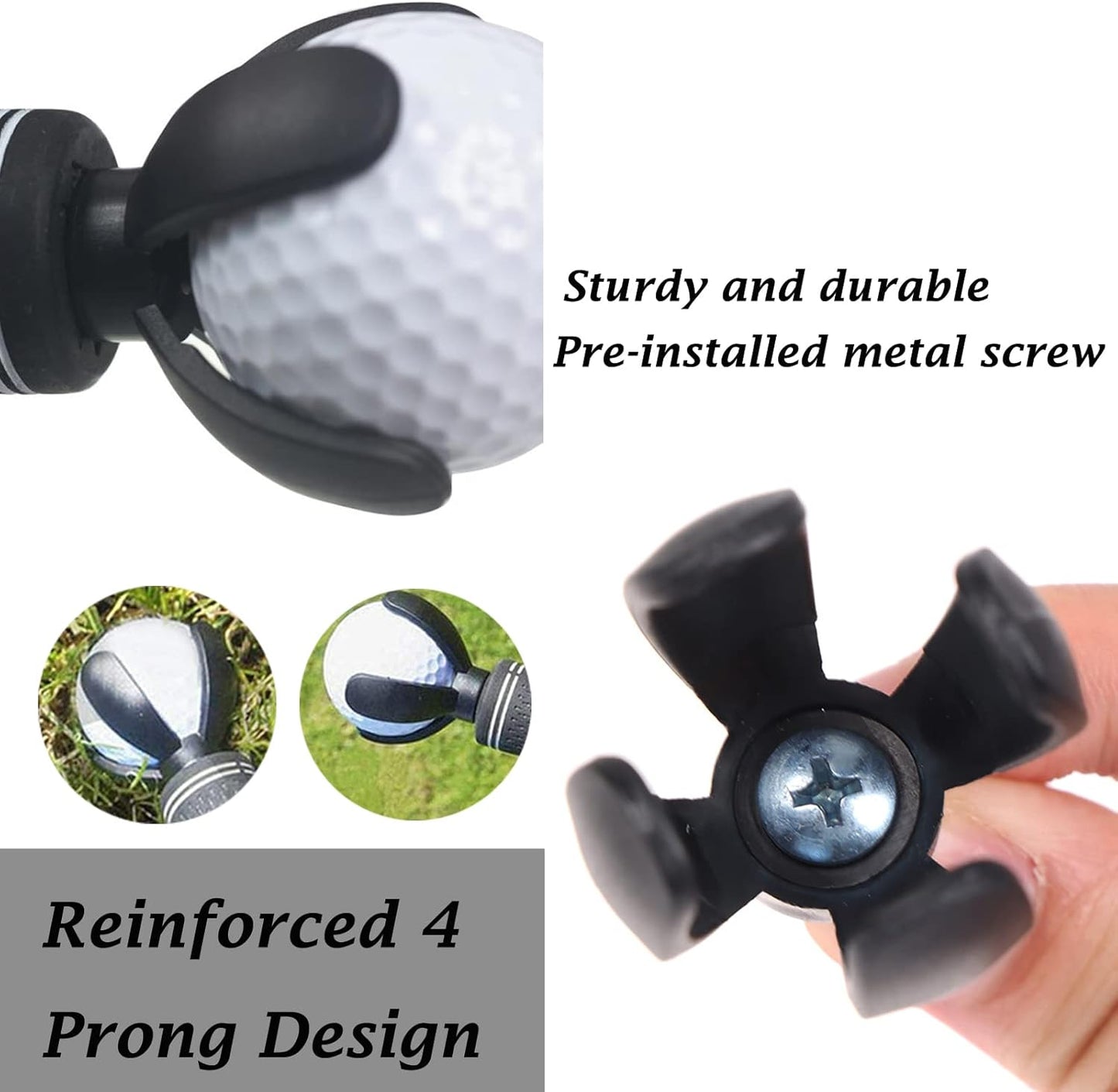 Baitaihem 6 PCs Golf Ball Pick Up Retriever Claw Sucker Tool