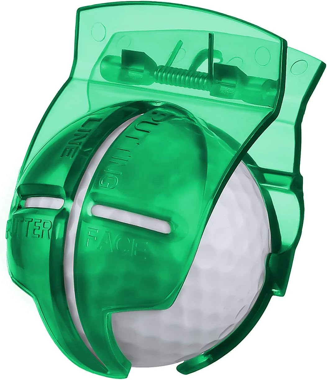 WILLBOND 2 Pieces Golf Ball Line Marker Tool Marking Alignment Putting Tool and 2 Pieces Golf Ball Marker Pen, 4 Pcs Totally