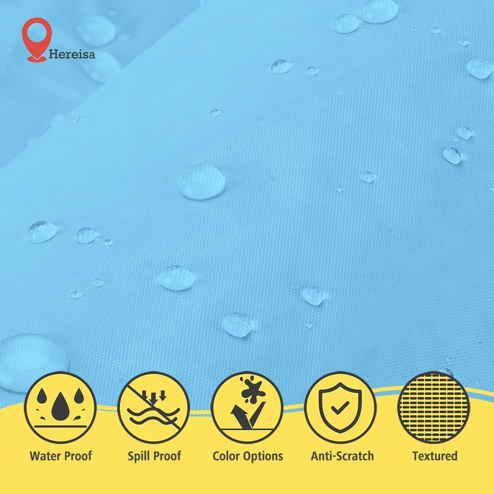 Brand Round Light Blue Plastic 84" Disposable Tablecloth (3 Pack), Party & Event Decorative Cover