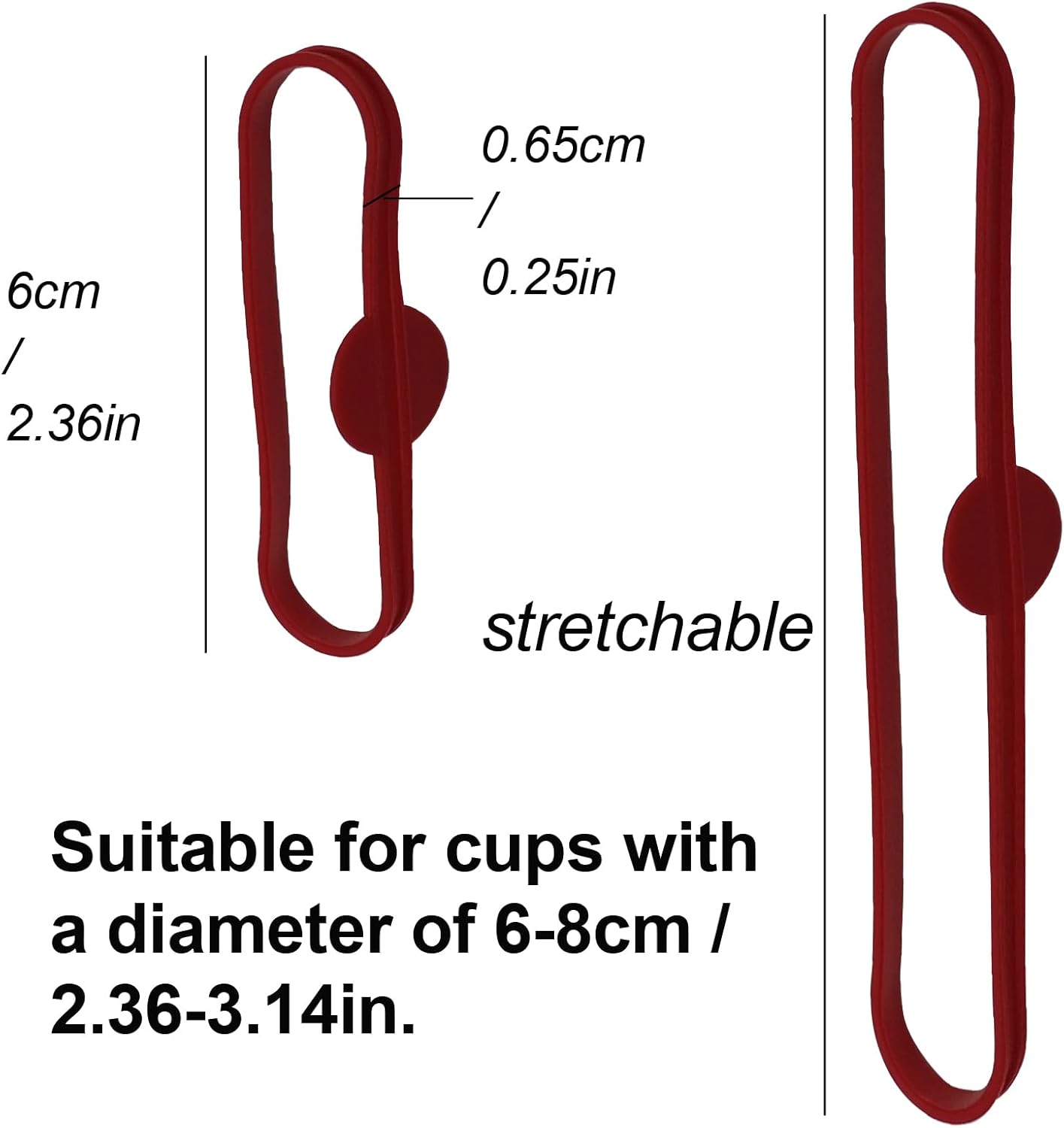 Stretchable Drink Markers 24pcs, Wine Glass Markers, Drink Identifiers for Glasses Cup, Beer Bottle, Mug, Jar, Cocktail Glass, Drink Labels for Party