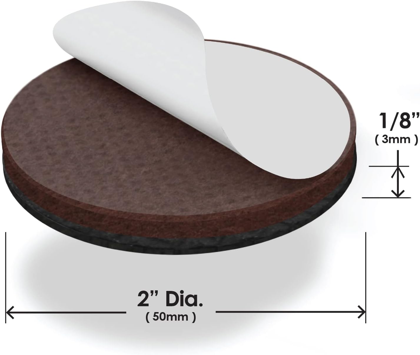 Slipstick GorillaPads Non Slip Furniture Pads/Gripper Feet Floor Protectors (Set of 16) Premium 2 Inch Round Self Adhesive Rubber Stoppers for Furniture Legs