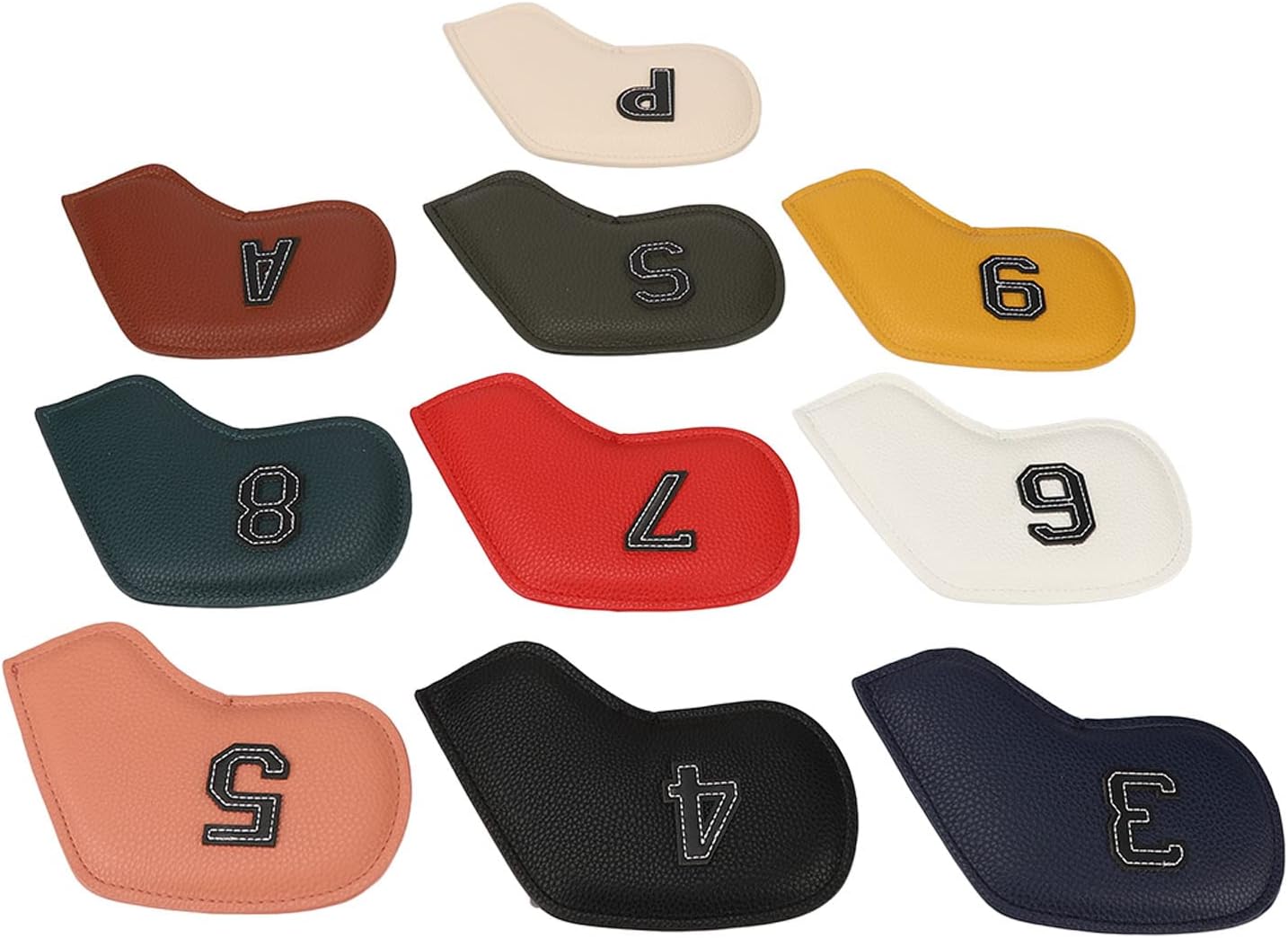 10Pcs Golf Iron Covers Headcovers Club Head Cover, Golf Iron Club Head Covers Headcovers Set, Golf Covers for Irons Golf Iron Covers for Golfer Lovers