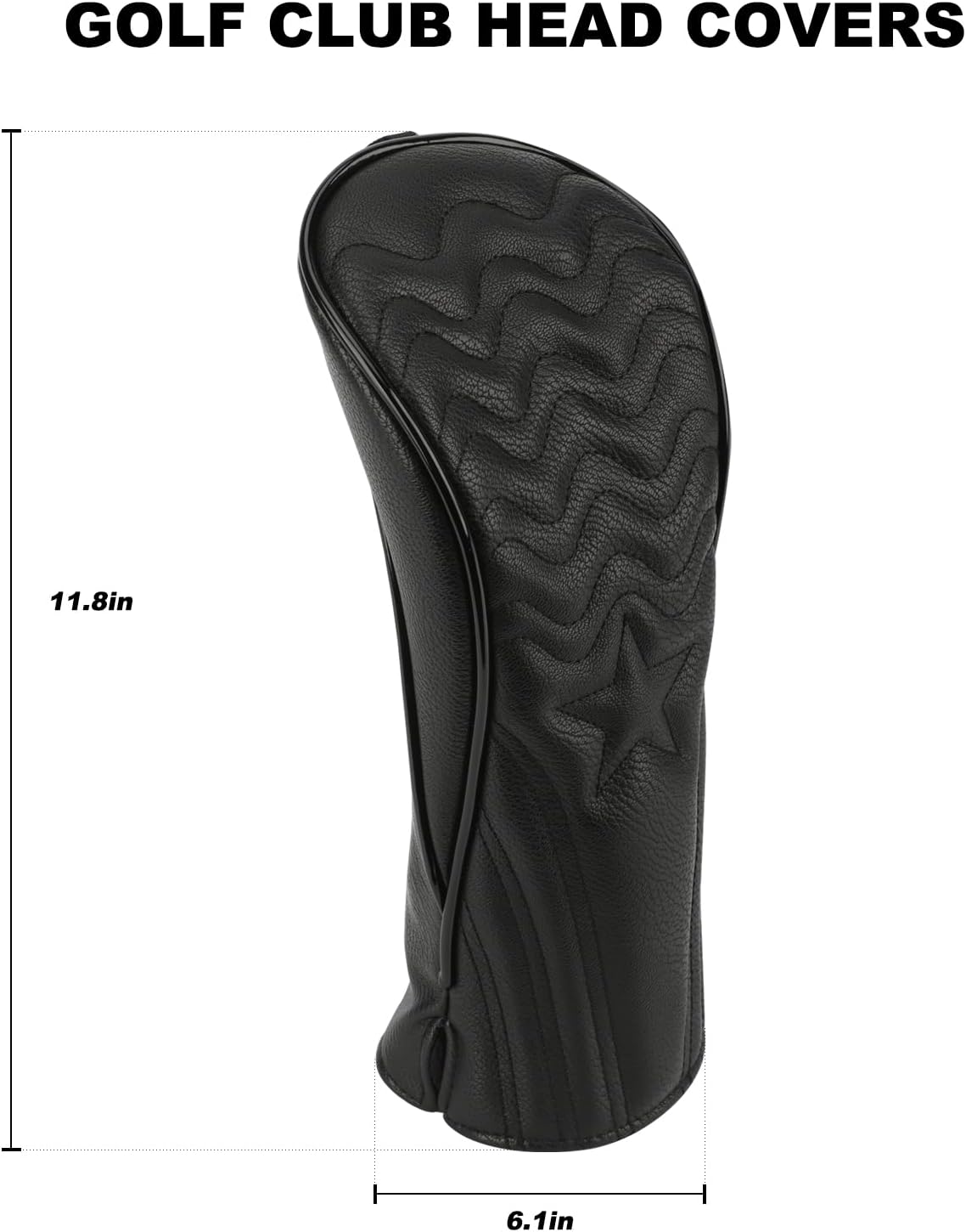 4pcs or 1pc Golf Club Head Covers for Woods, Driver, Fairway, Hybrid – Premium PU Leather with Interchangeable Tags & Magnetic Blade and Mallet Putter Covers