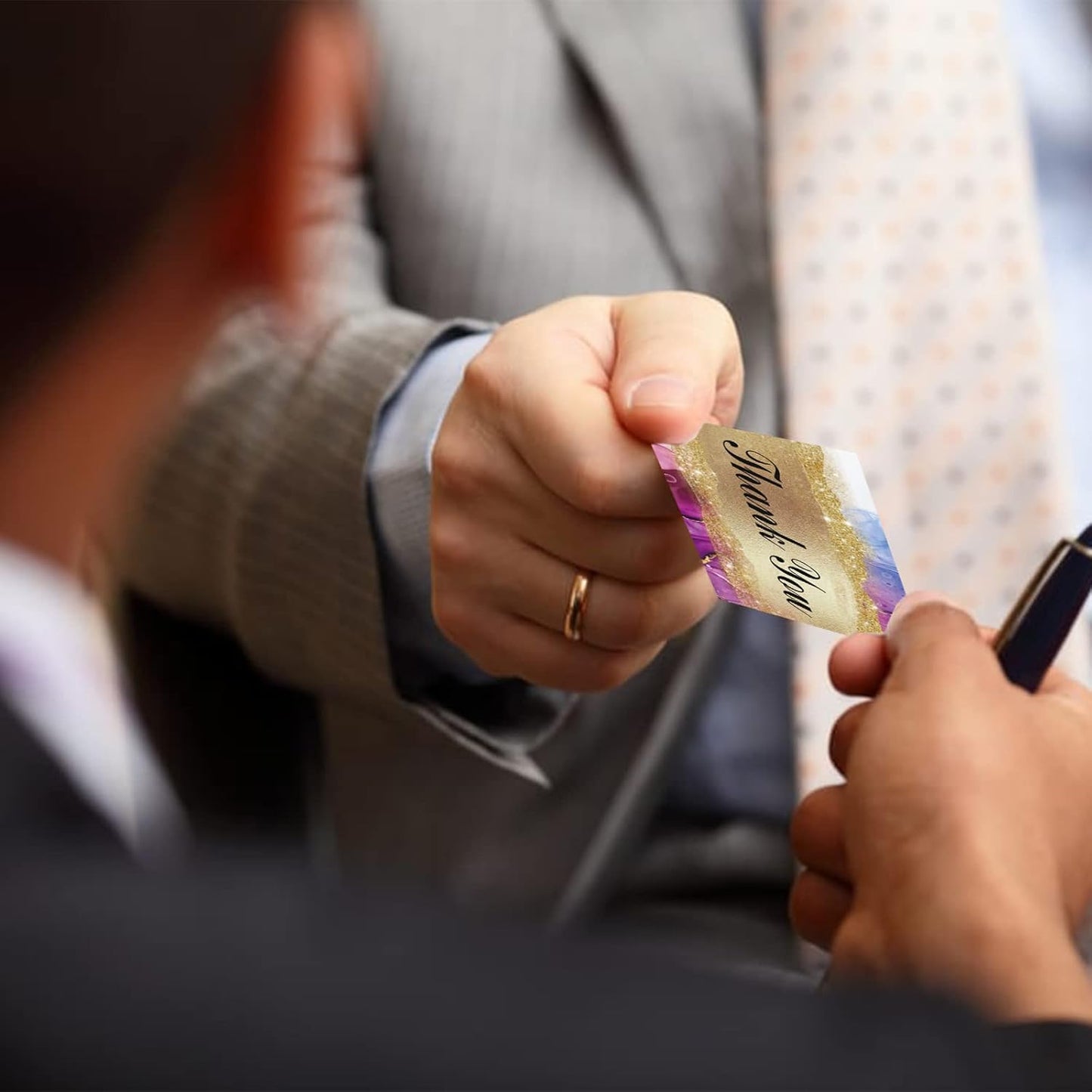 Custom Business Cards 100PCS Double-sided Printing Business Cards Customize with Your Logo Personalized 3.5"x 2" Cards for Business - Custom Thank You Cards