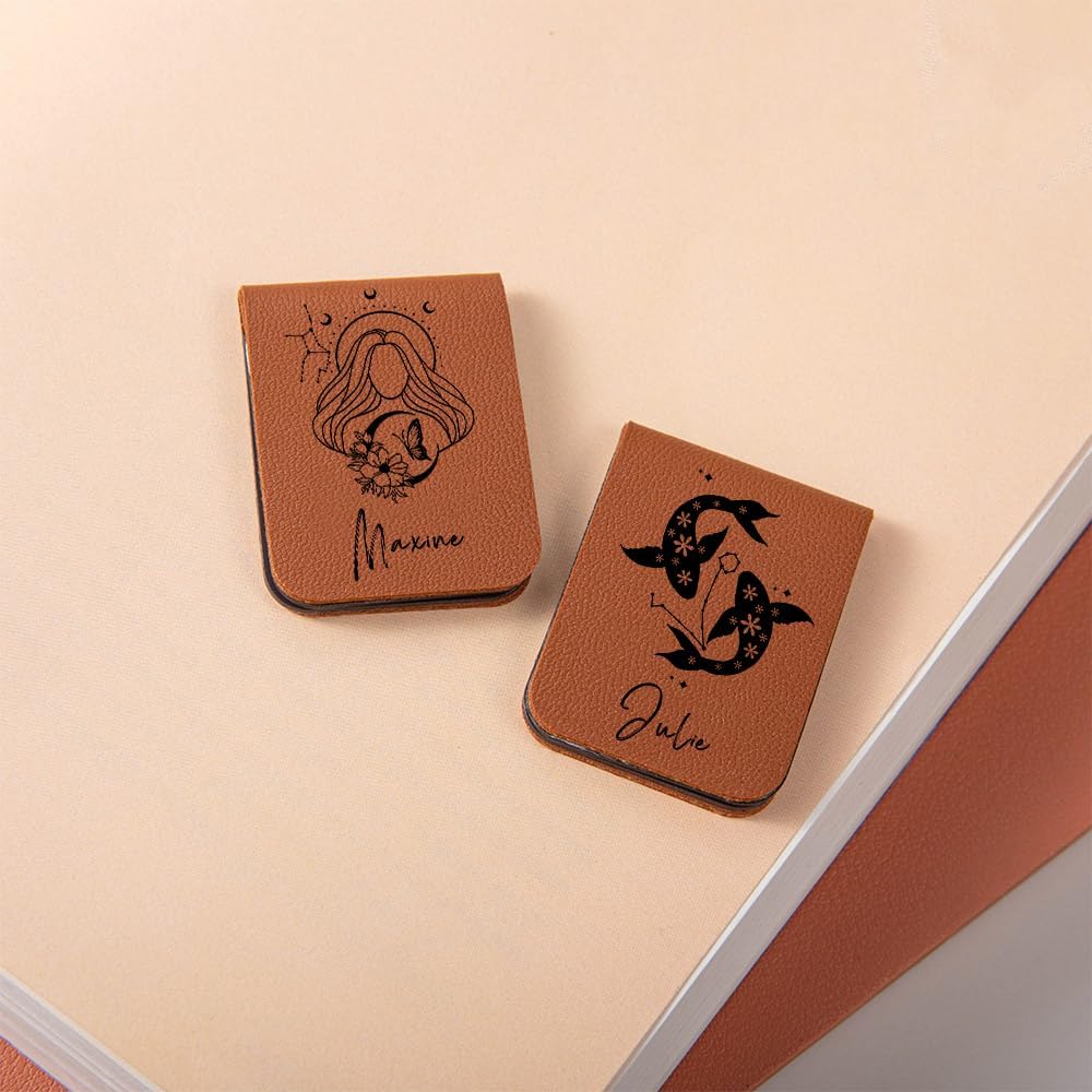 CALLIE Personalized Magnetic Bookmark Clip – Custom Name Reading Gifts for Book Lovers, Birthday Teacher's Day Christmas for Bookworm Gifts (Zodiac Sign)
