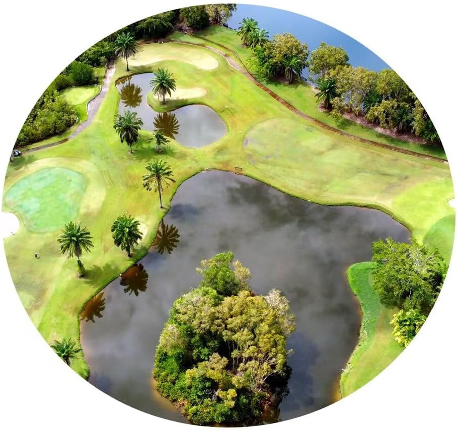 Golf Course Canvas Wall Art for Living Room Bedroom Bathroom Home Decorations Golf Course and Lake Picture Poster Prints Artwork Framed Ready to Hang(12''H x 16''W)