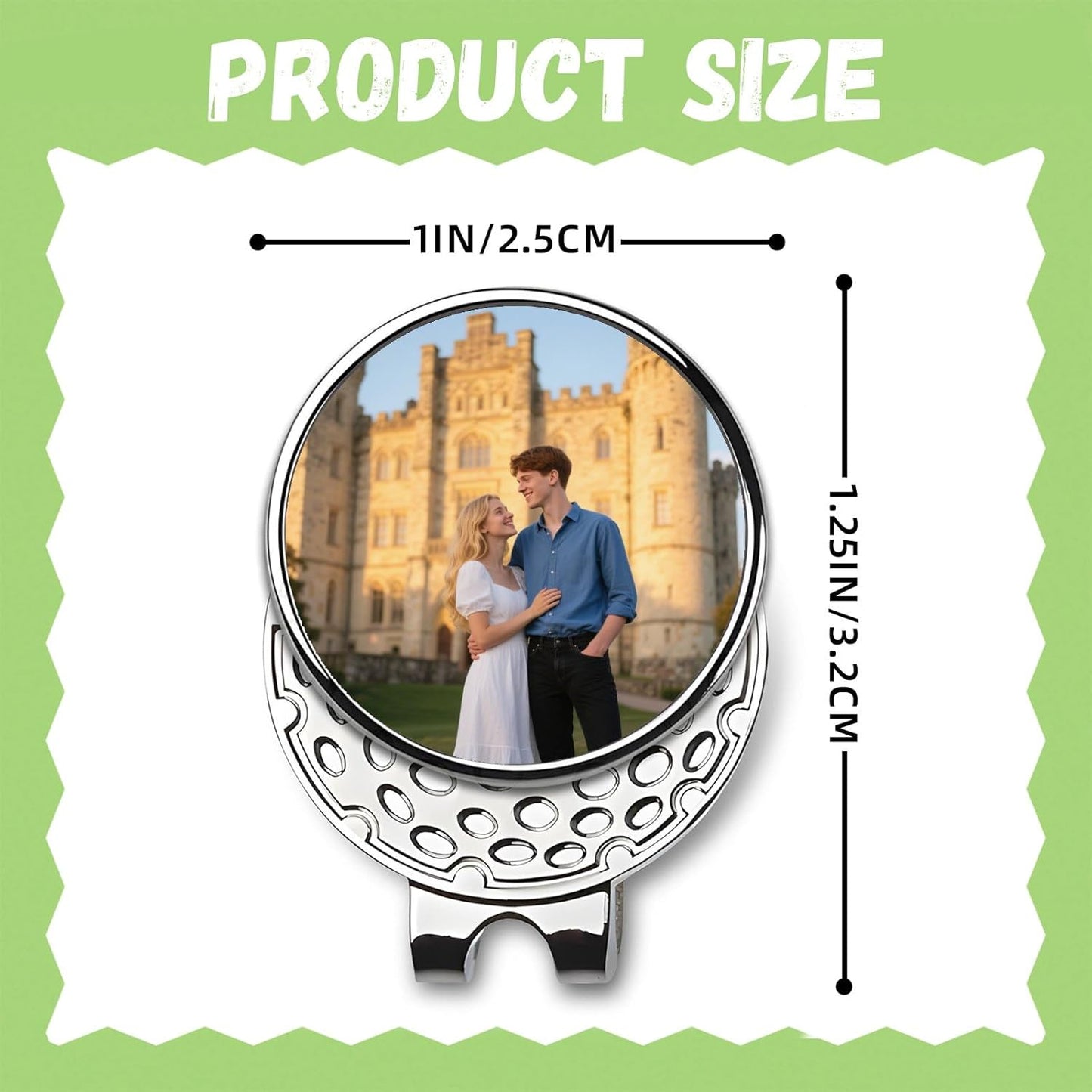 Custom Golf Ball Marker with Magnetic Hat Clip, Personalized Golf Ball Marker Hat Clip, Personalized Hat Clip Ball Marker with Photo, Logo, Name, Unique Gift for Golfers, Dad, Mom, Coach