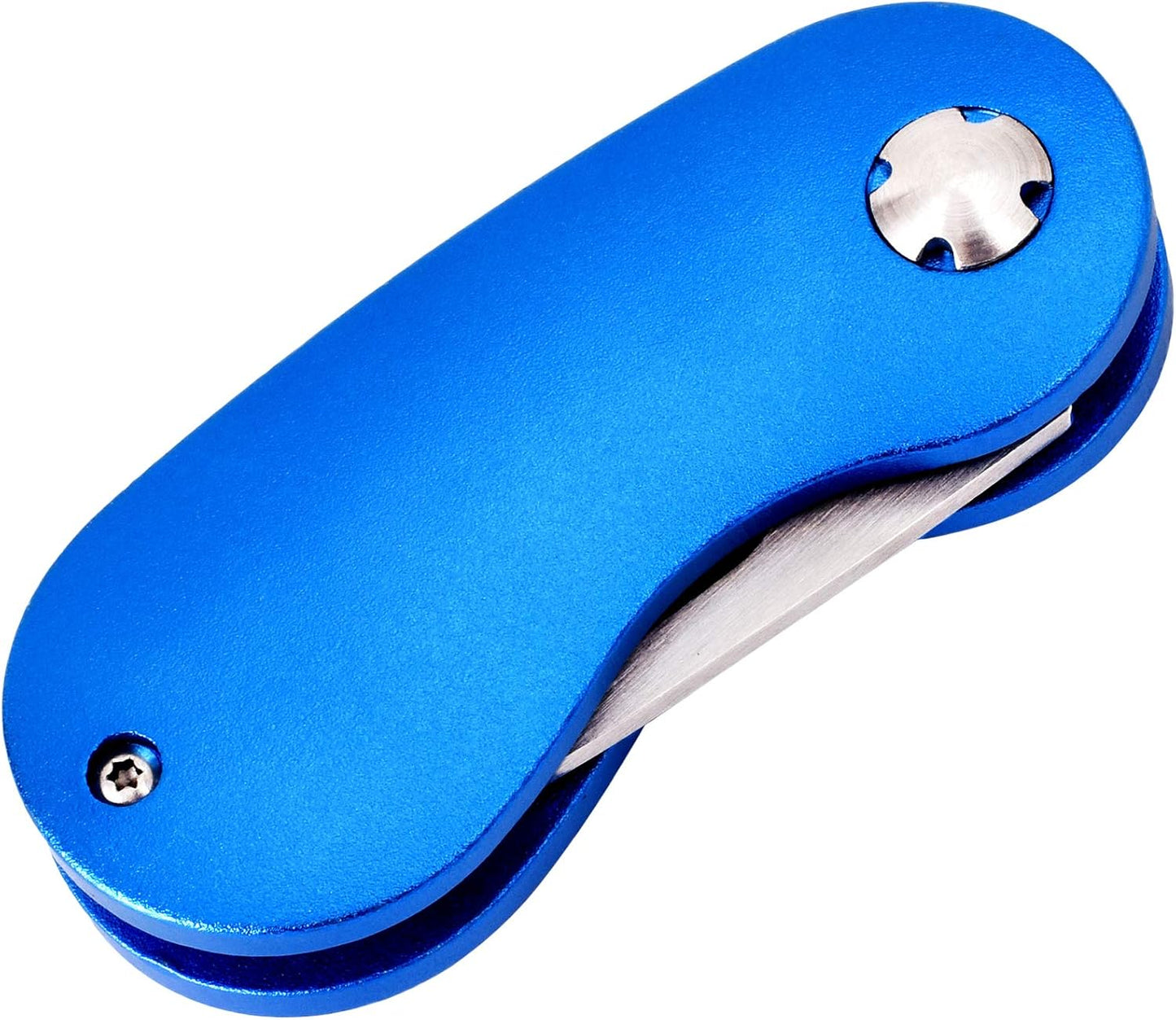 Mile High Life Golf Divot Repair Tool, All Metal Foldable Divot Tool with Pop-up Button & Magnetic Ball Marker