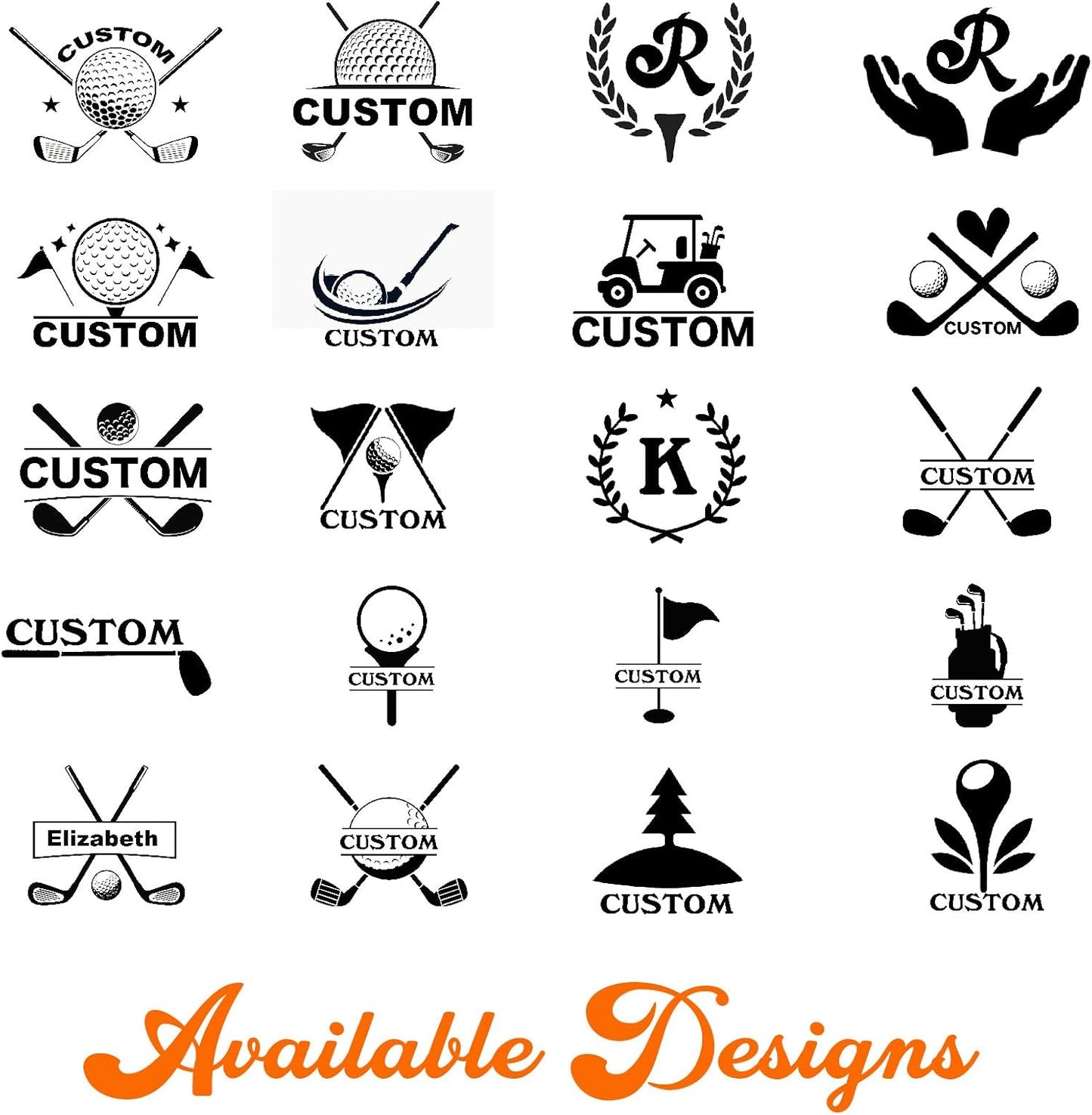 Custom Golf Ball Stamp, Personalized Golf Ball Marker Stamp with Waterproof Ink, Customized Name Stamp with Your Logo, Initial, Name, Golf Ball Stamper, Gifts for Men Dad Husband Business (Design-05)