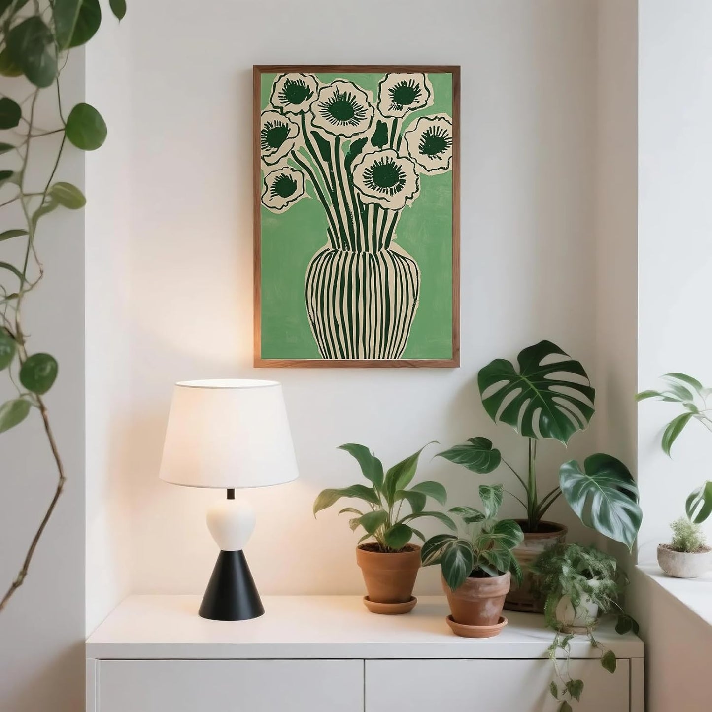 LXLSTORE Botanical Floral Art Print Vintage Flower Poster Flower Wall Art 16x24inch Unframed Vintage Botanical Prints Floral Plant Pictures Poster Decor for Bathroom Bedroom Living Room Kitchen