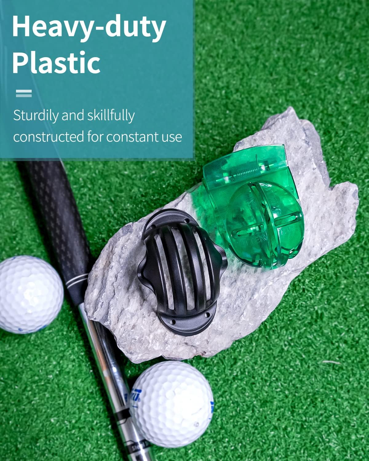 GreenHaven 2 PCS Golf Ball Liner Template Linear Alignment Kit for Putt Ball Marking Tools