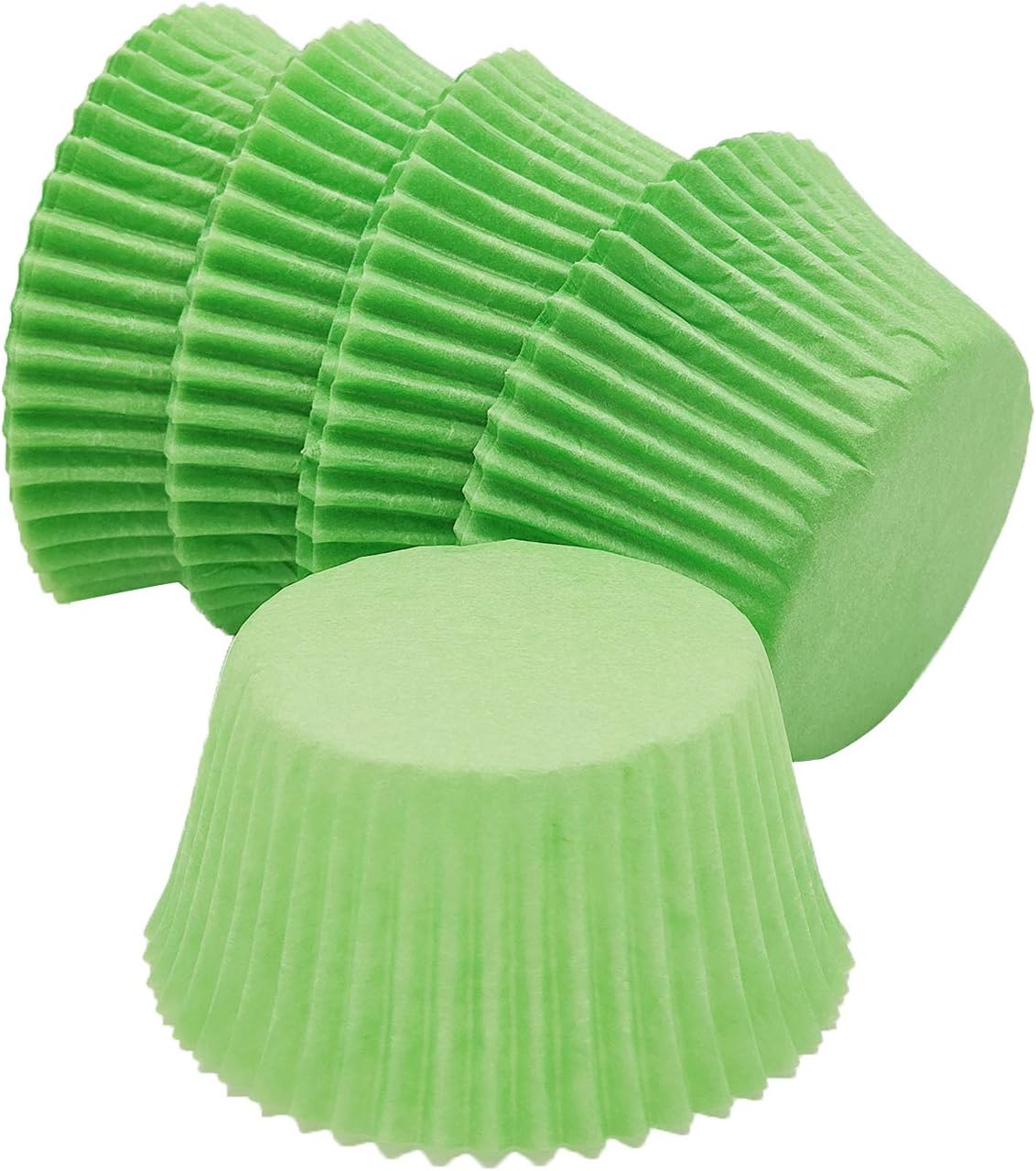 Premium Green Greaseproof Cupcake Liners Muffin Paper Baking Cups Standard Size, 100-Count