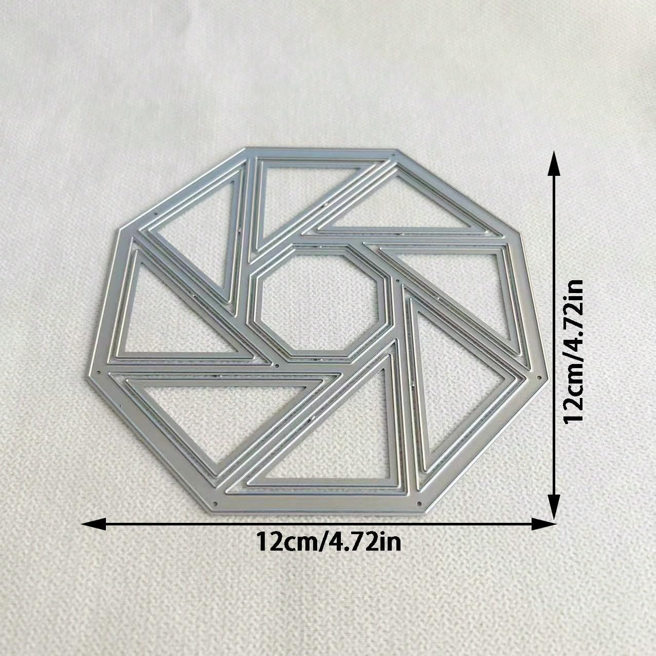 Metal Cutting Die for Scrapbooking - Cut Stencils for DIY Scrapbook Photo Album Decorative Paper Card, Card Making Supplies & Crafting Die Cut (Octagonal Frame 4.7 x 4.7 in)