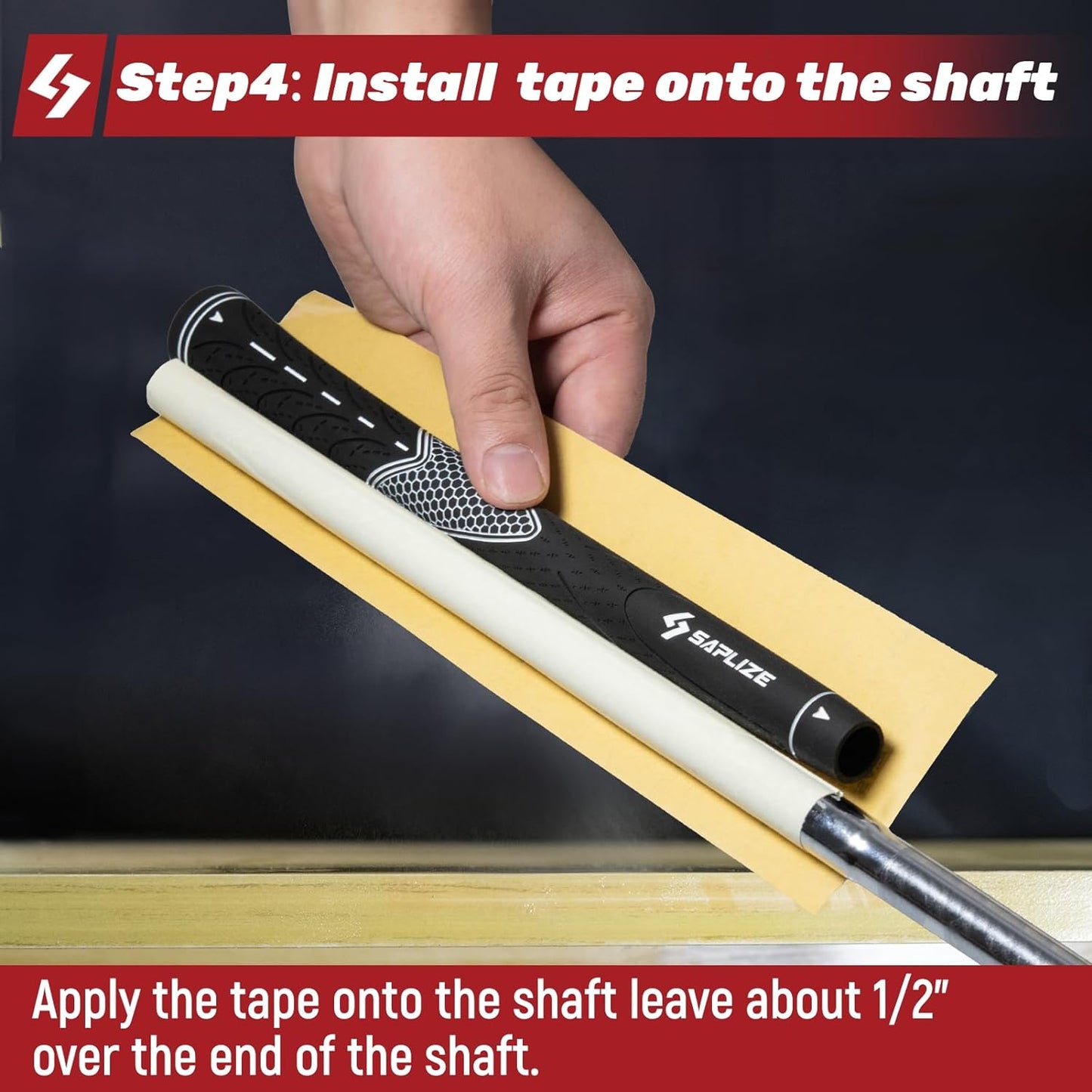 SAPLIZE Golf Grip Complete Kit – 5oz Solvent, 15 Grip Tapes, Tape Remover Tool, Hook Blade & Rubber Vise Clamp for Regripping Clubs