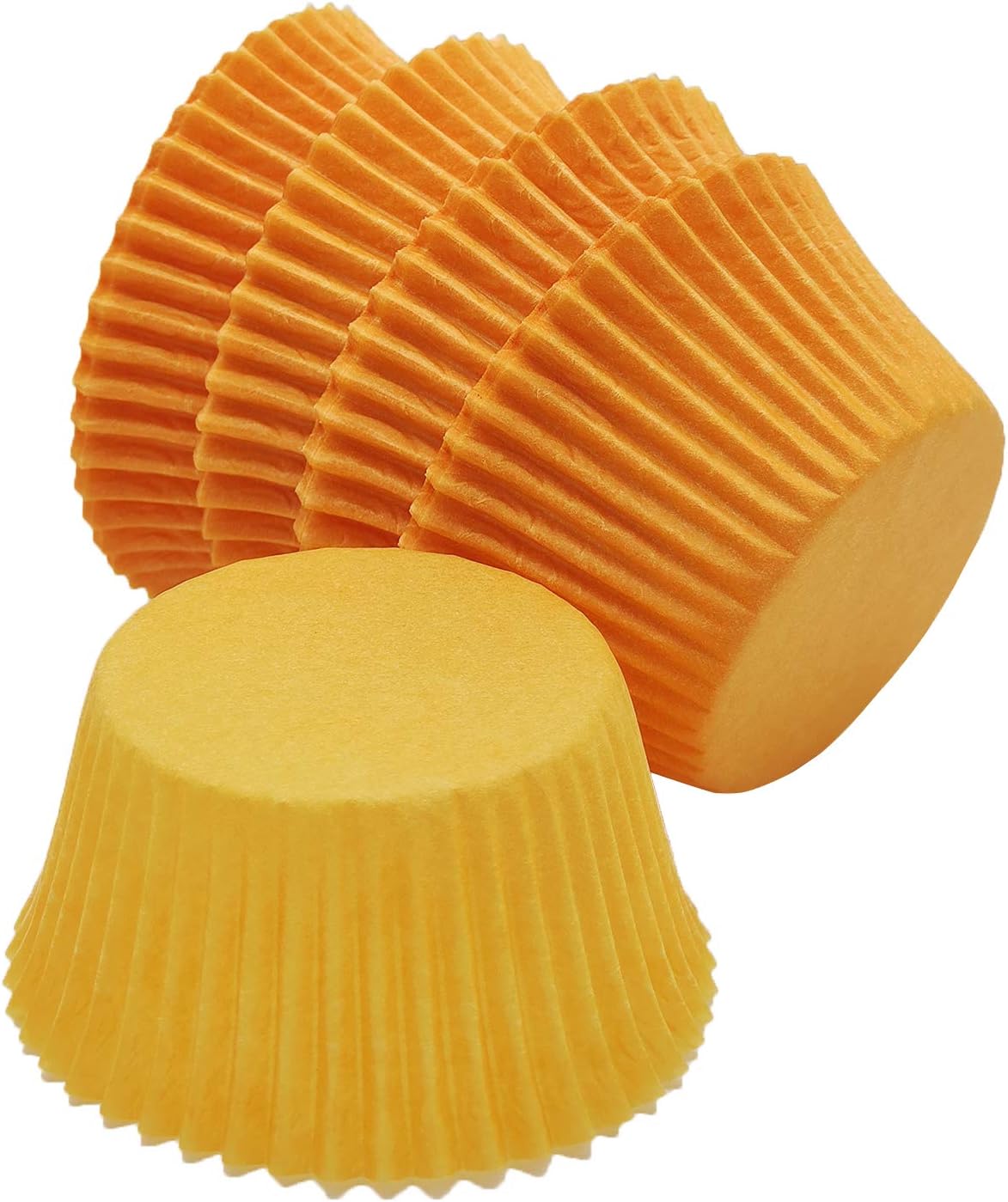 Premium Orange Greaseproof Cupcake Liners Muffin Paper Baking Cups Standard Size, 100-Count
